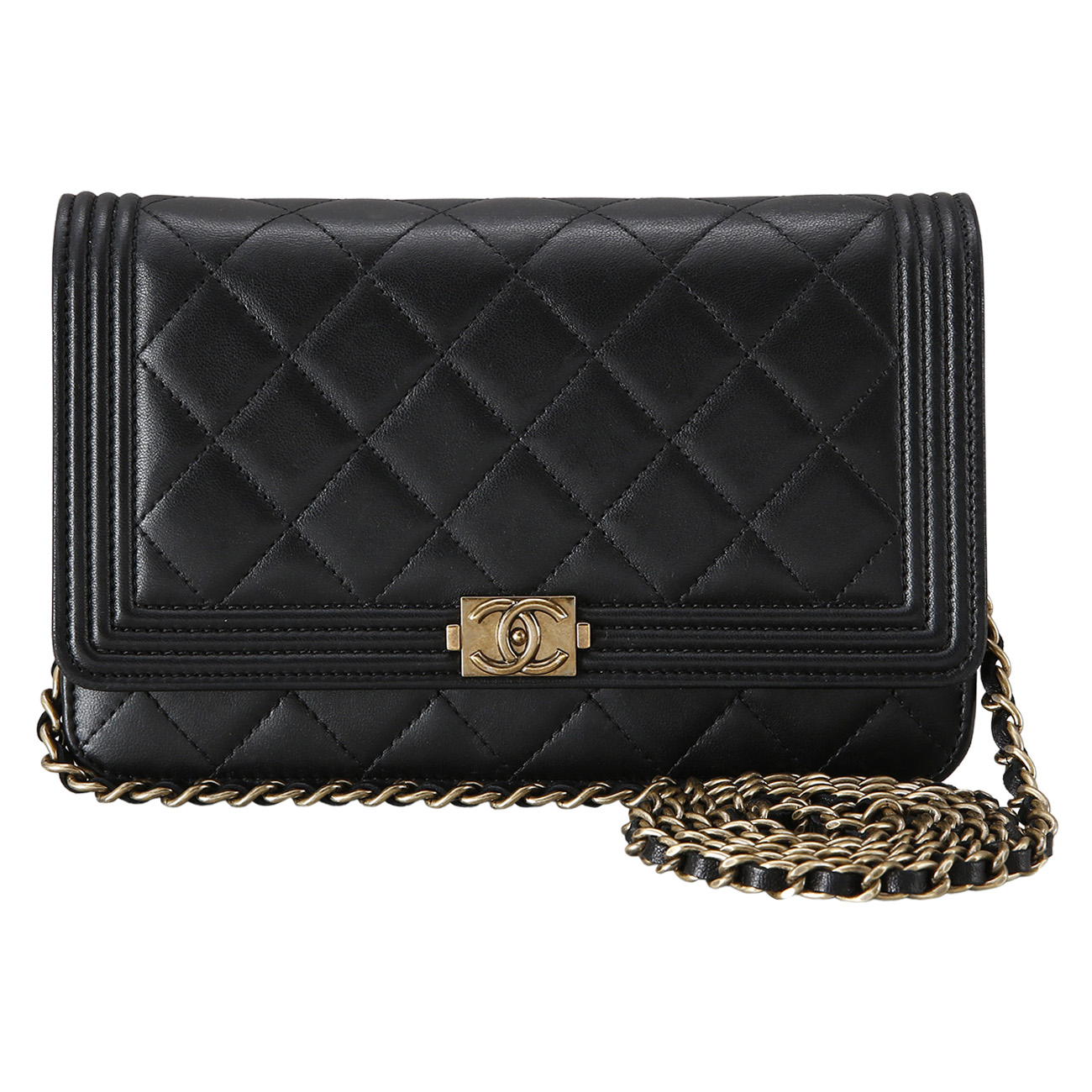 CHANEL(USED)샤넬 램스킨 보이샤넬 WOC