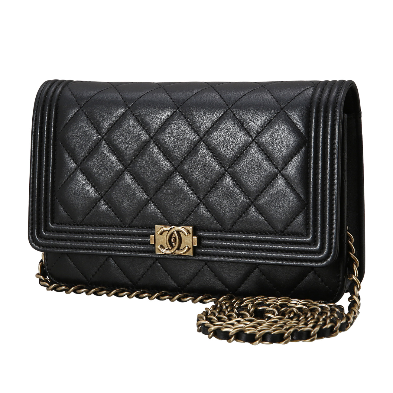 CHANEL(USED)샤넬 램스킨 보이샤넬 WOC