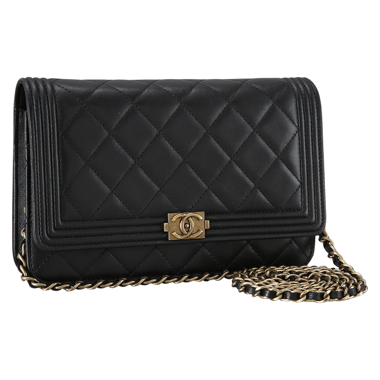 CHANEL(USED)샤넬 램스킨 보이샤넬 WOC