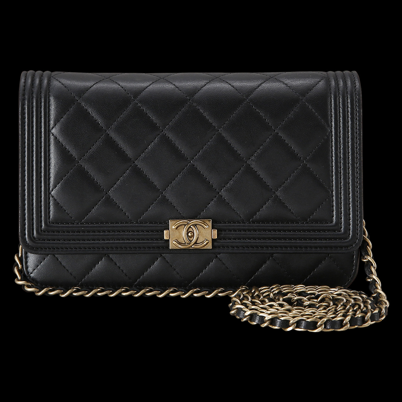 CHANEL(USED)샤넬 램스킨 보이샤넬 WOC