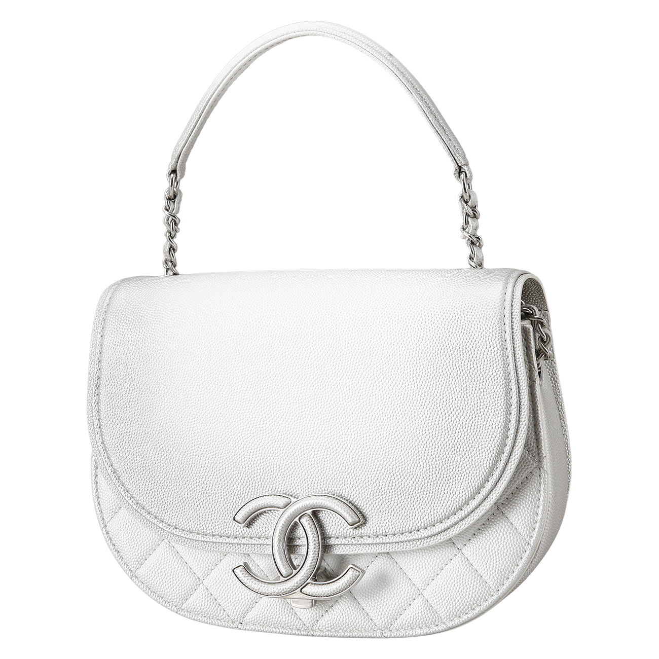 CHANEL(USED)샤넬 시즌 캐비어 CC로고 플랩 체인 백