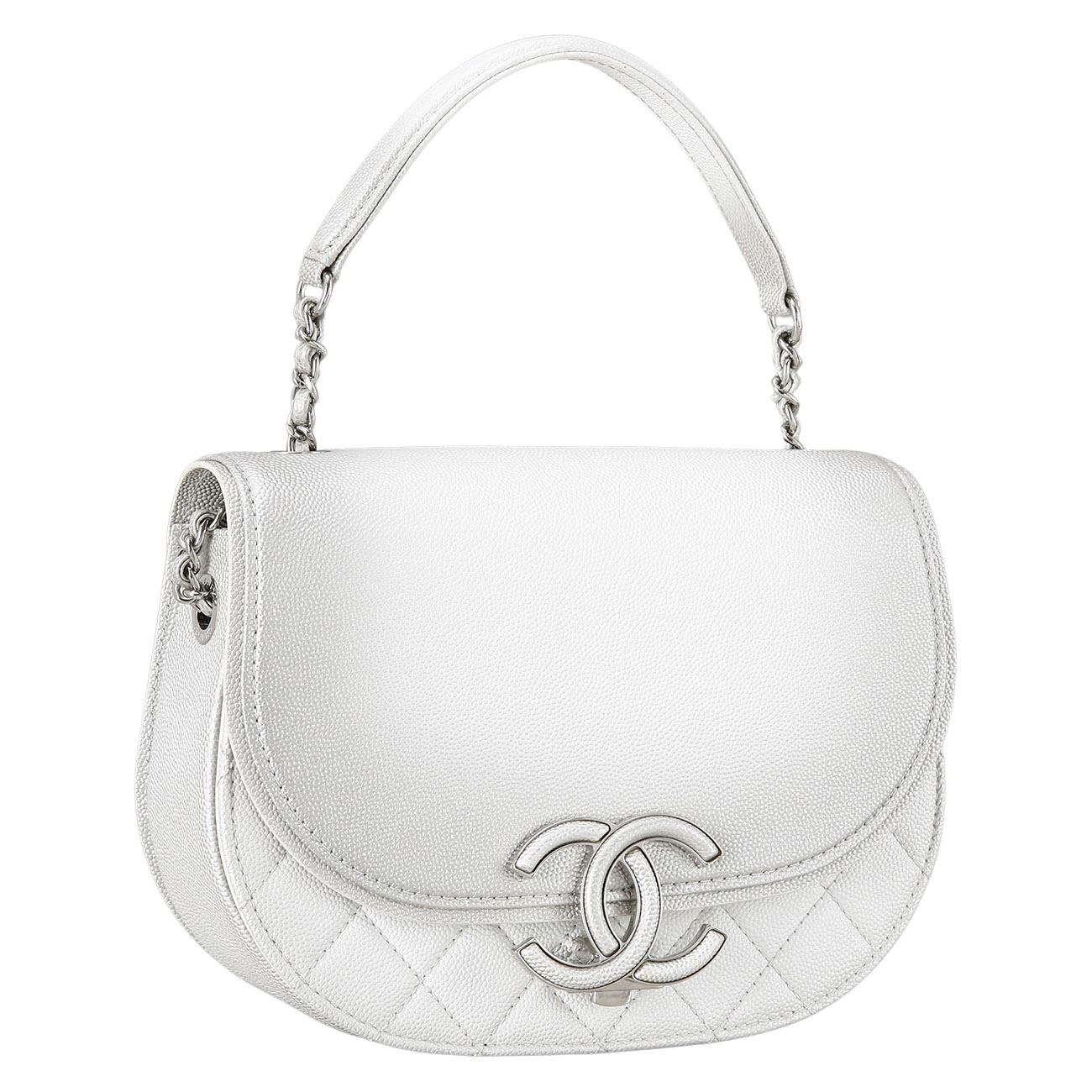 CHANEL(USED)샤넬 시즌 캐비어 CC로고 플랩 체인 백