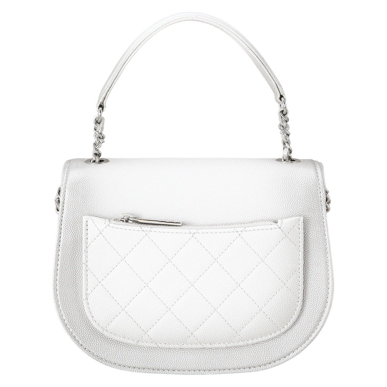 CHANEL(USED)샤넬 시즌 캐비어 CC로고 플랩 체인 백