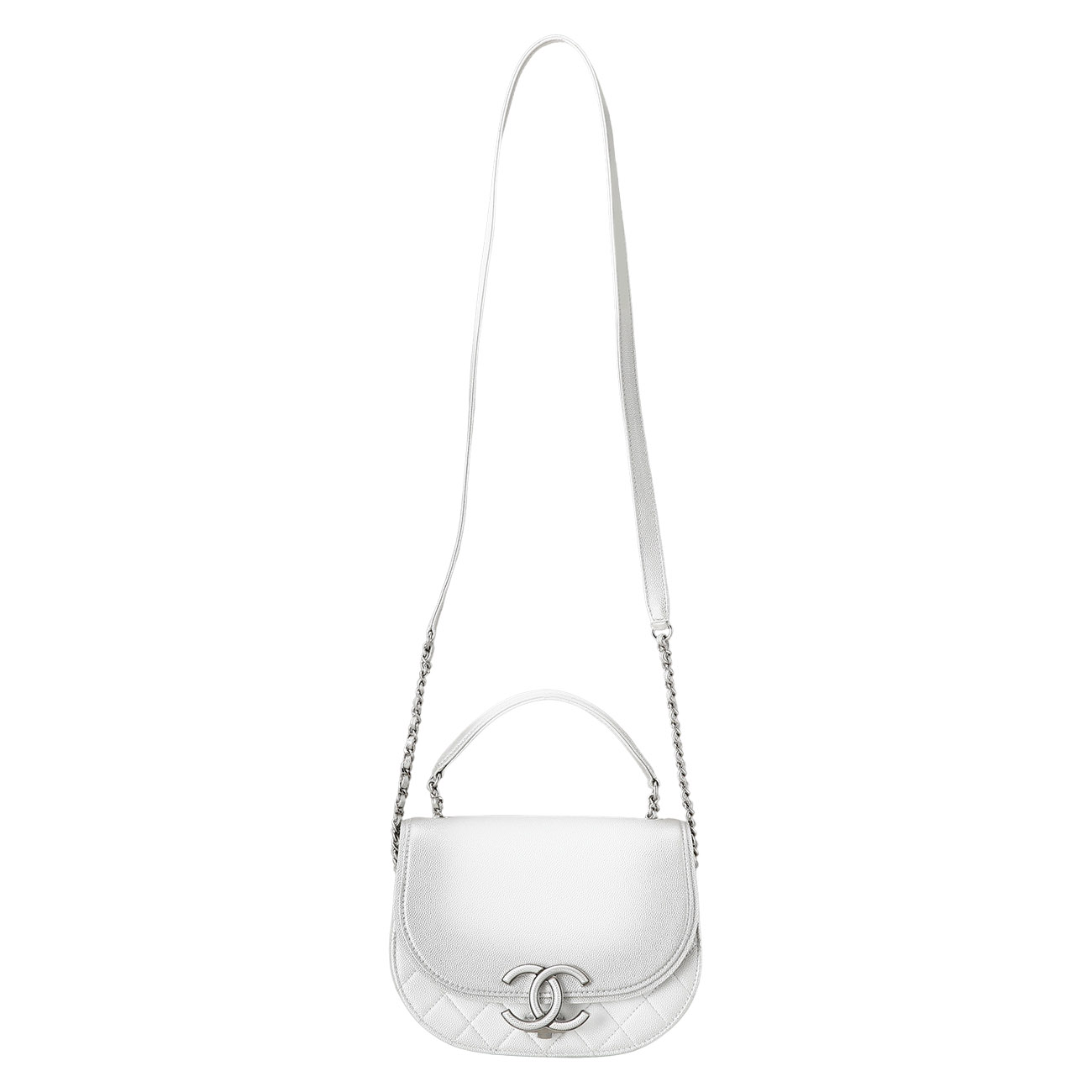 CHANEL(USED)샤넬 시즌 캐비어 CC로고 플랩 체인 백