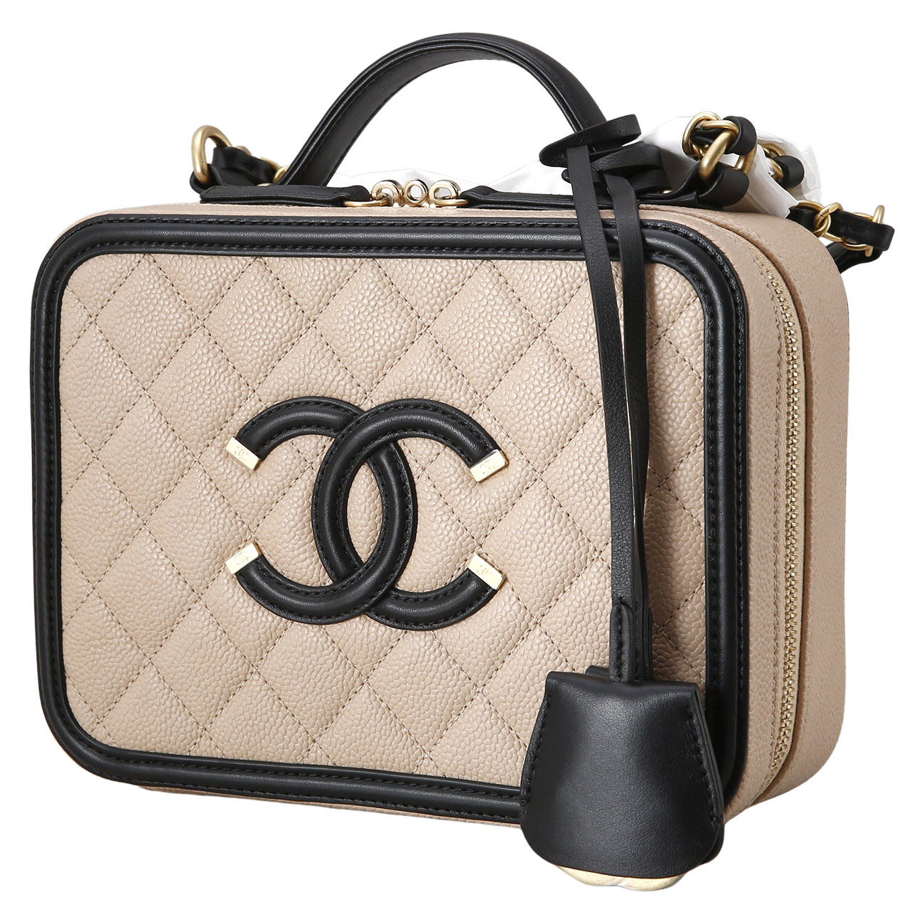 CHANEL(USED)샤넬 캐비어 코스메틱 케이스 체인 백