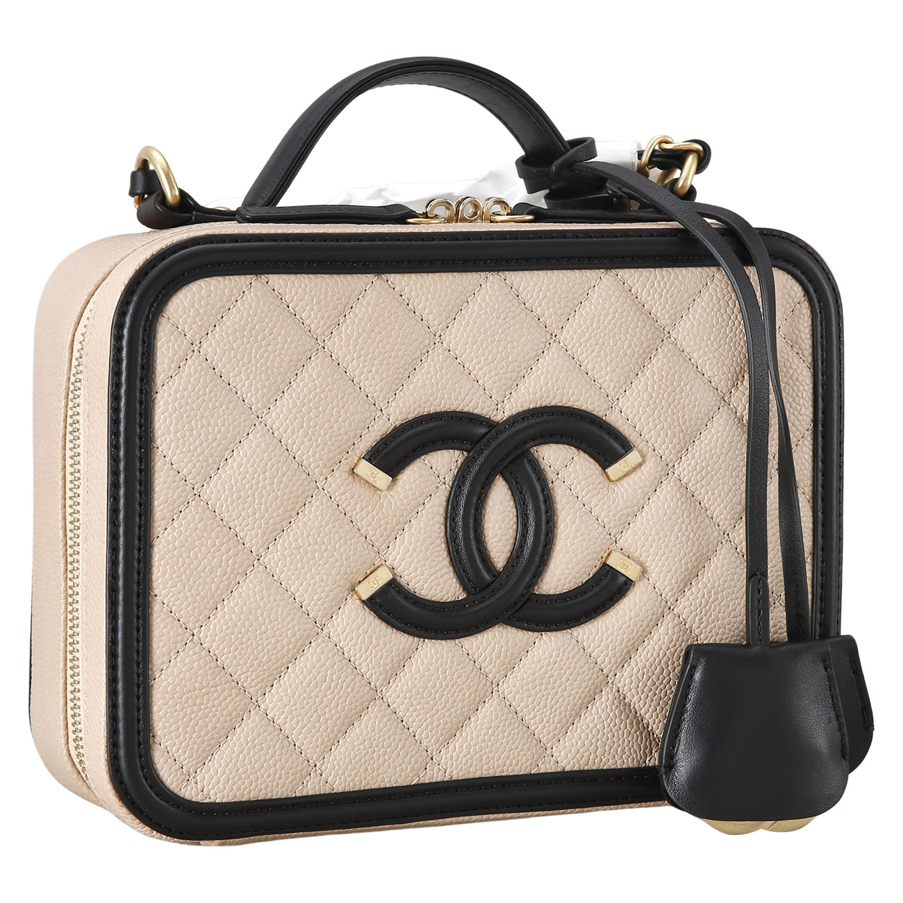 CHANEL(USED)샤넬 캐비어 코스메틱 케이스 체인 백