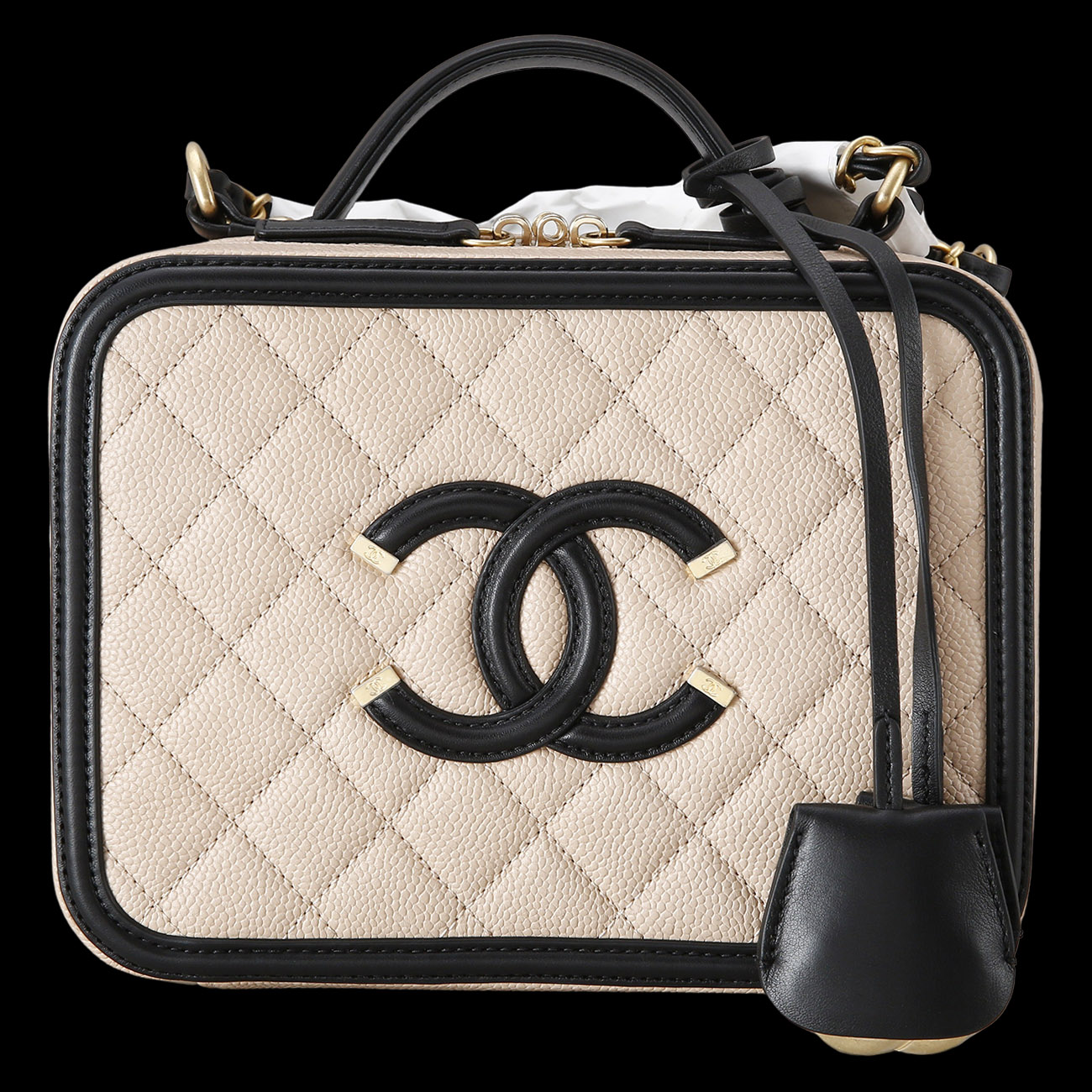 CHANEL(USED)샤넬 캐비어 코스메틱 케이스 체인 백