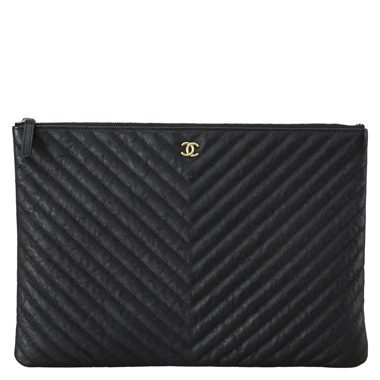 CHANEL(USED)샤넬 쉐브론 클래식 클러치 라지