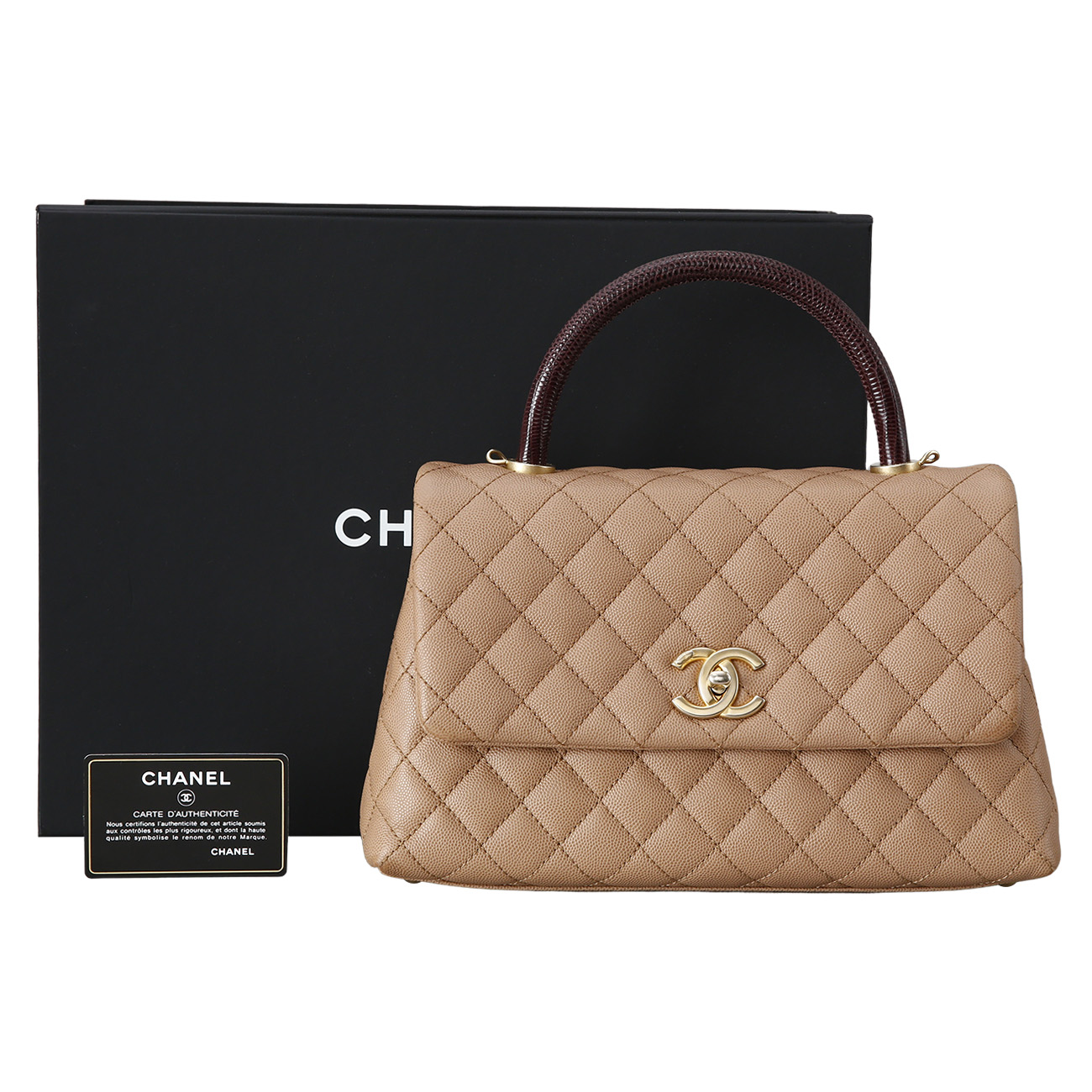 CHANEL(USED)샤넬 캐비어 코코핸들 미듐