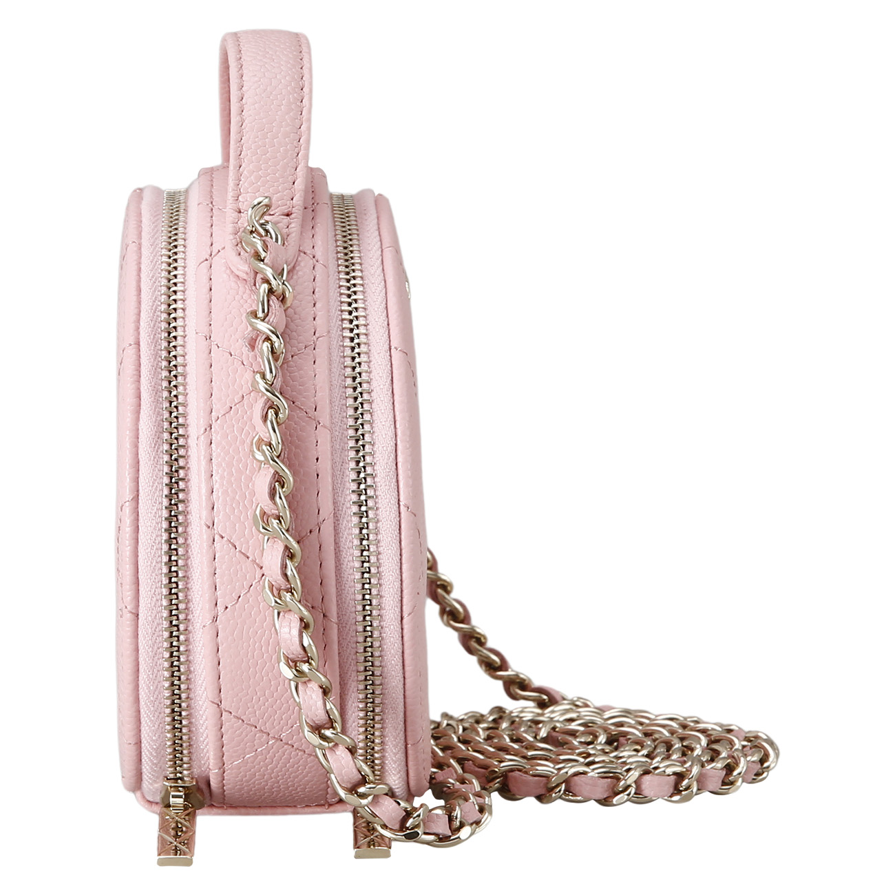 CHANEL(USED)샤넬 캐비어 라운드 투웨이 체인 백