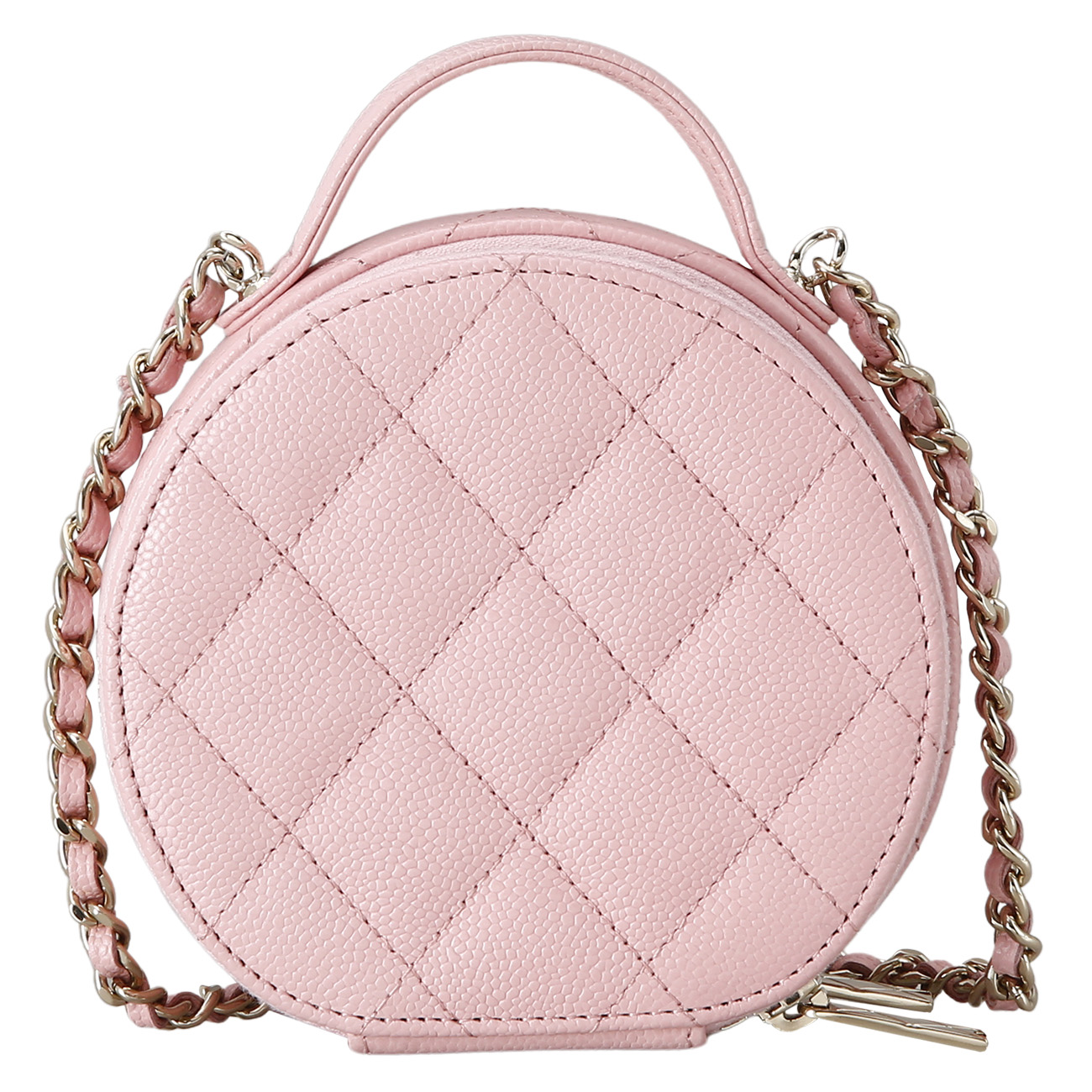 CHANEL(USED)샤넬 캐비어 라운드 투웨이 체인 백