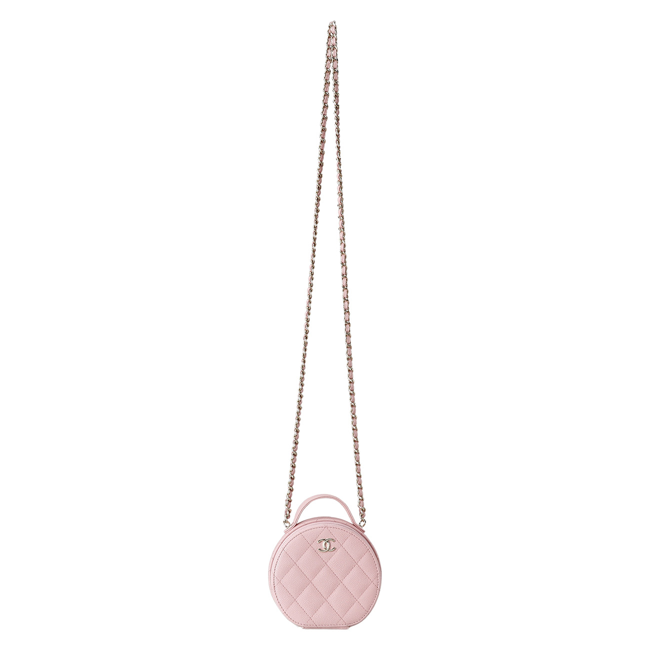 CHANEL(USED)샤넬 캐비어 라운드 투웨이 체인 백