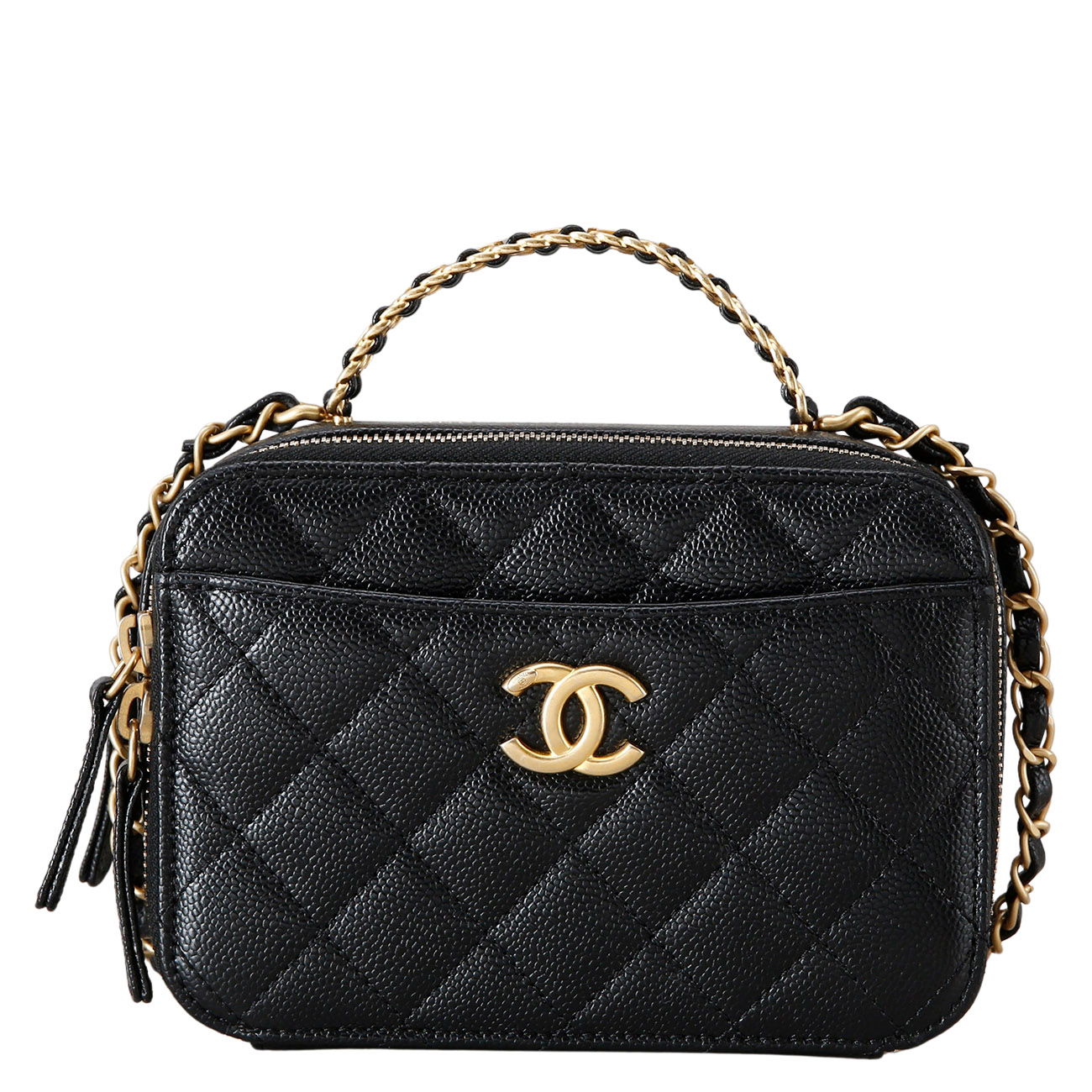 CHANEL(USED)샤넬 시즌 캐비어 코스메틱백
