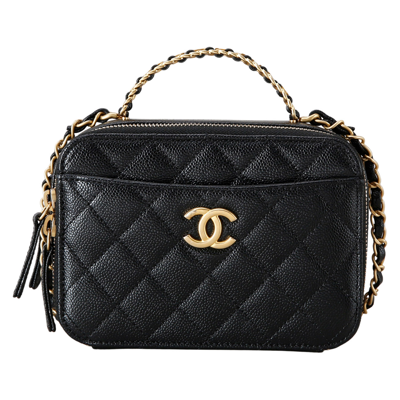 CHANEL(USED)샤넬 시즌 캐비어 코스메틱백
