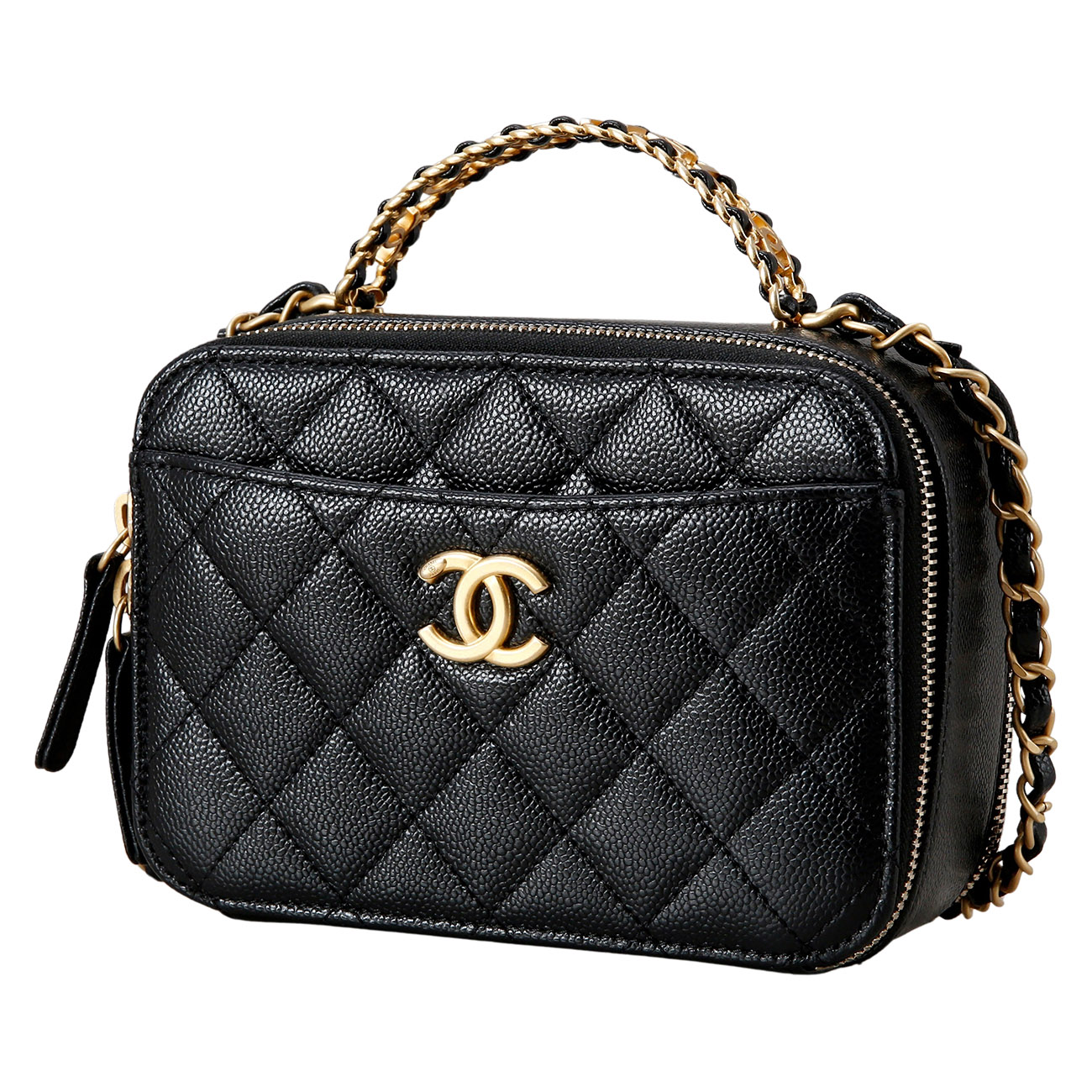 CHANEL(USED)샤넬 시즌 캐비어 코스메틱백