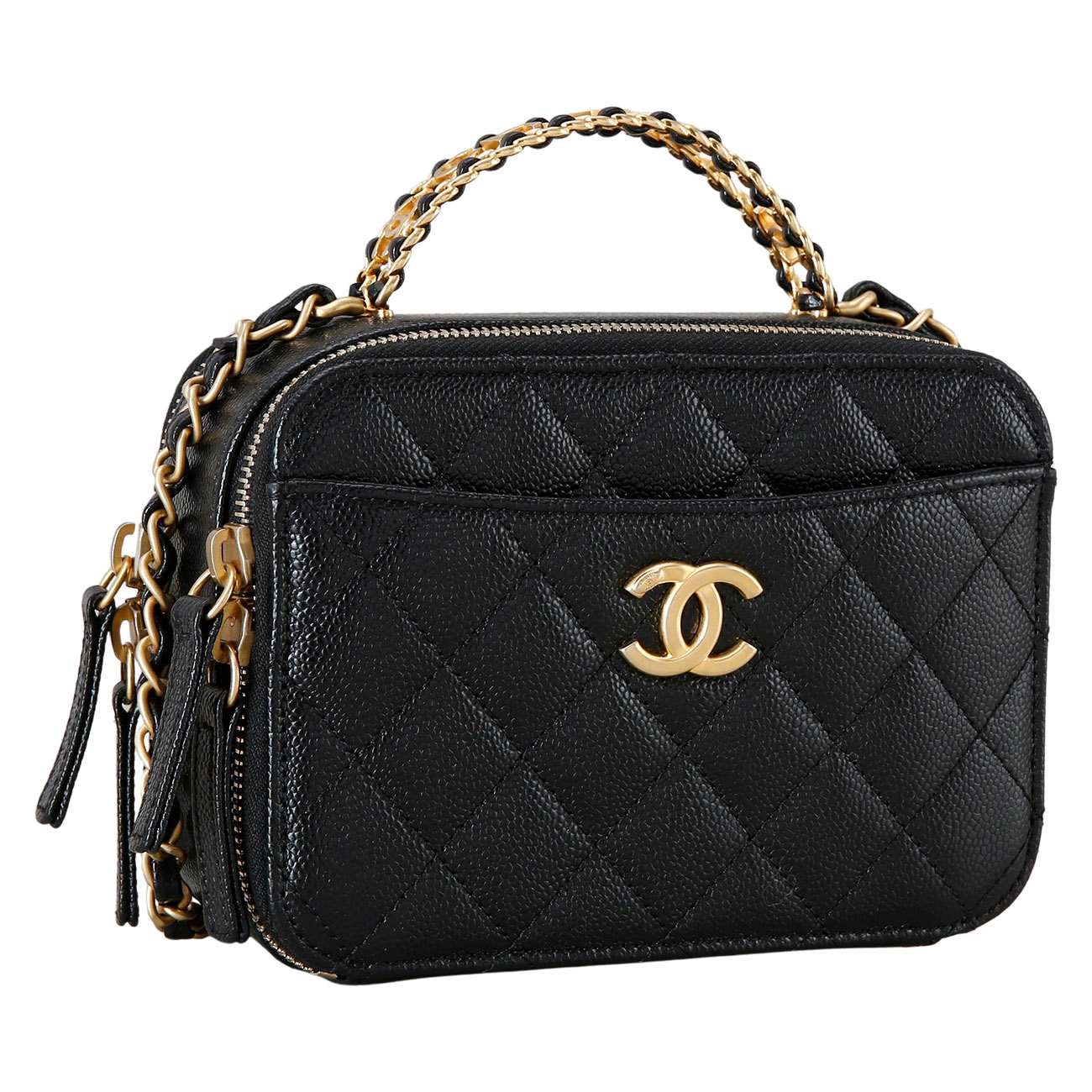 CHANEL(USED)샤넬 시즌 캐비어 코스메틱백