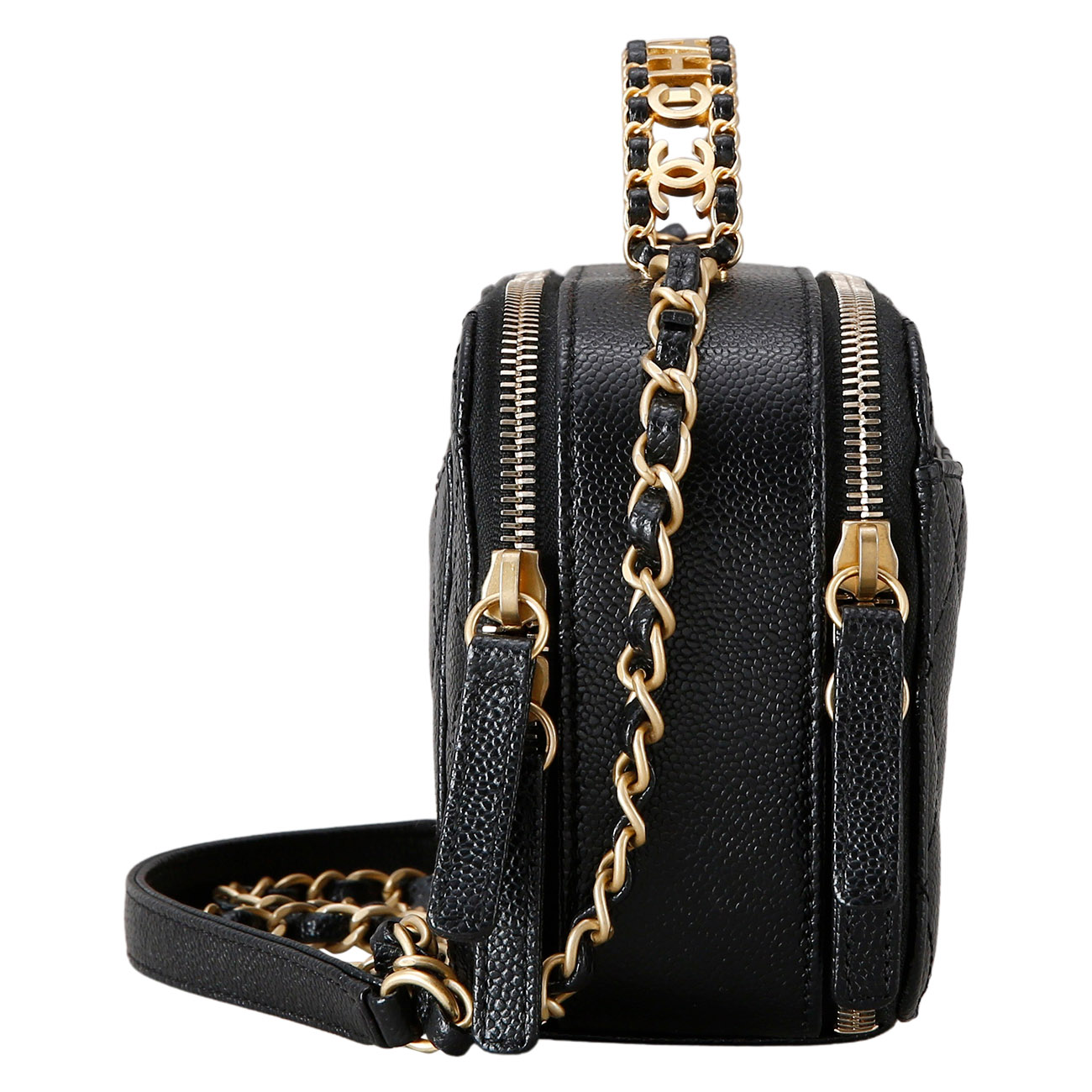 CHANEL(USED)샤넬 시즌 캐비어 코스메틱백
