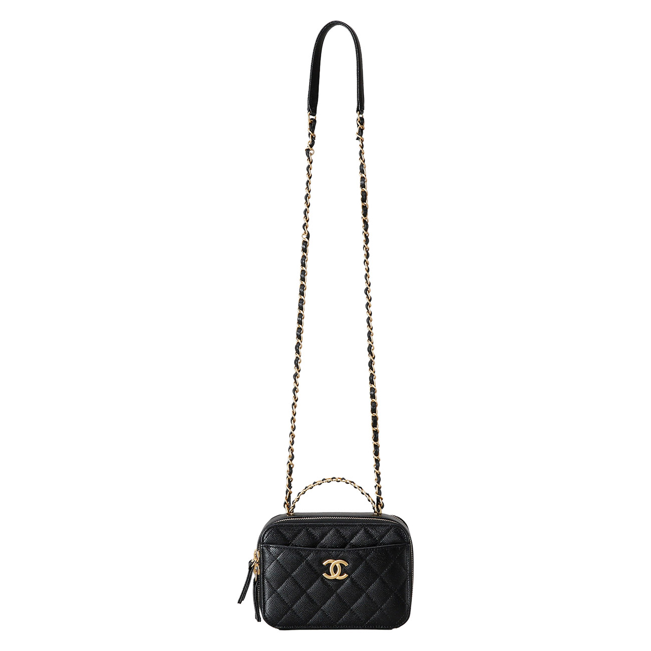 CHANEL(USED)샤넬 시즌 캐비어 코스메틱백