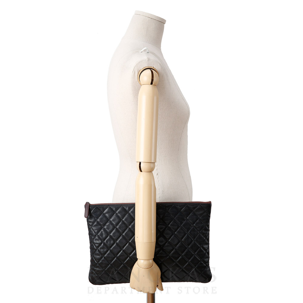 CHANEL(USED)샤넬 클래식 캐비어 클러치 라지