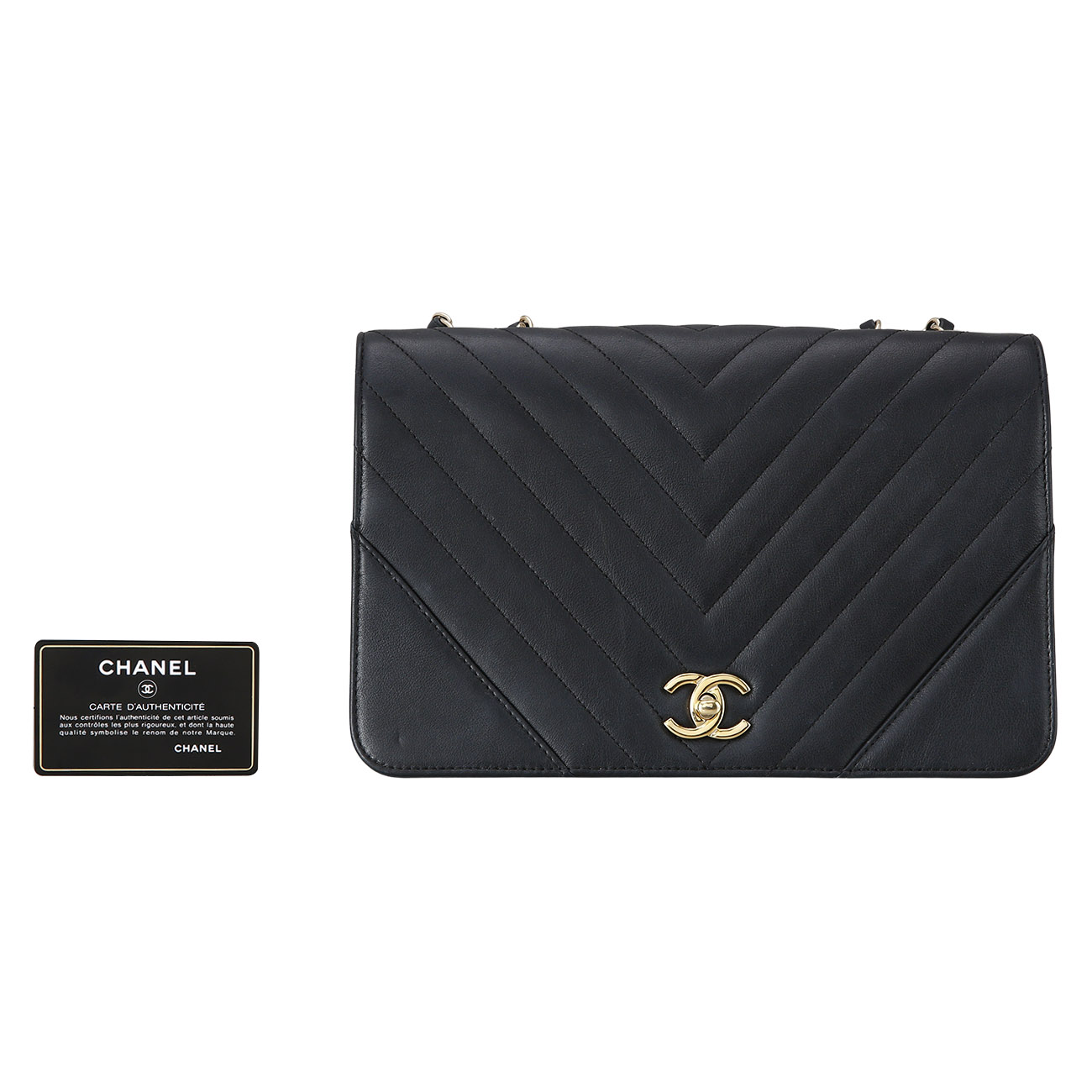 CHANEL(USED)샤넬 시즌 쉐브론 체인 플랩백