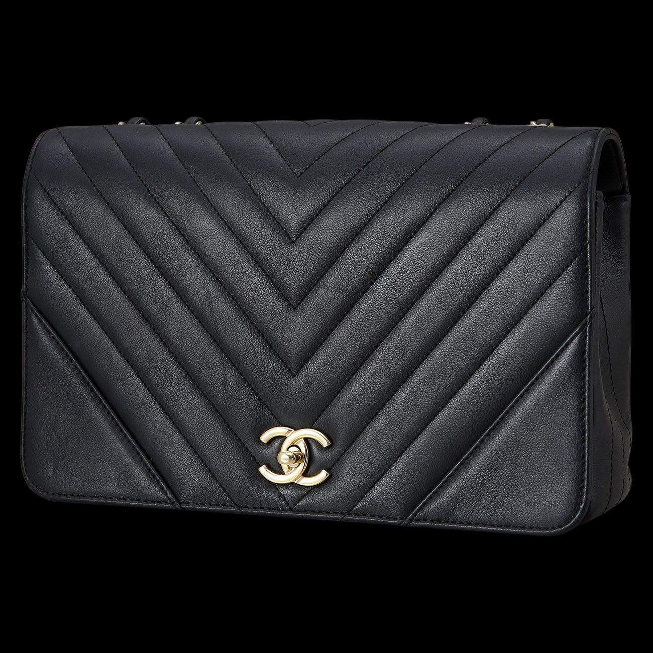 CHANEL(USED)샤넬 시즌 쉐브론 체인 플랩백