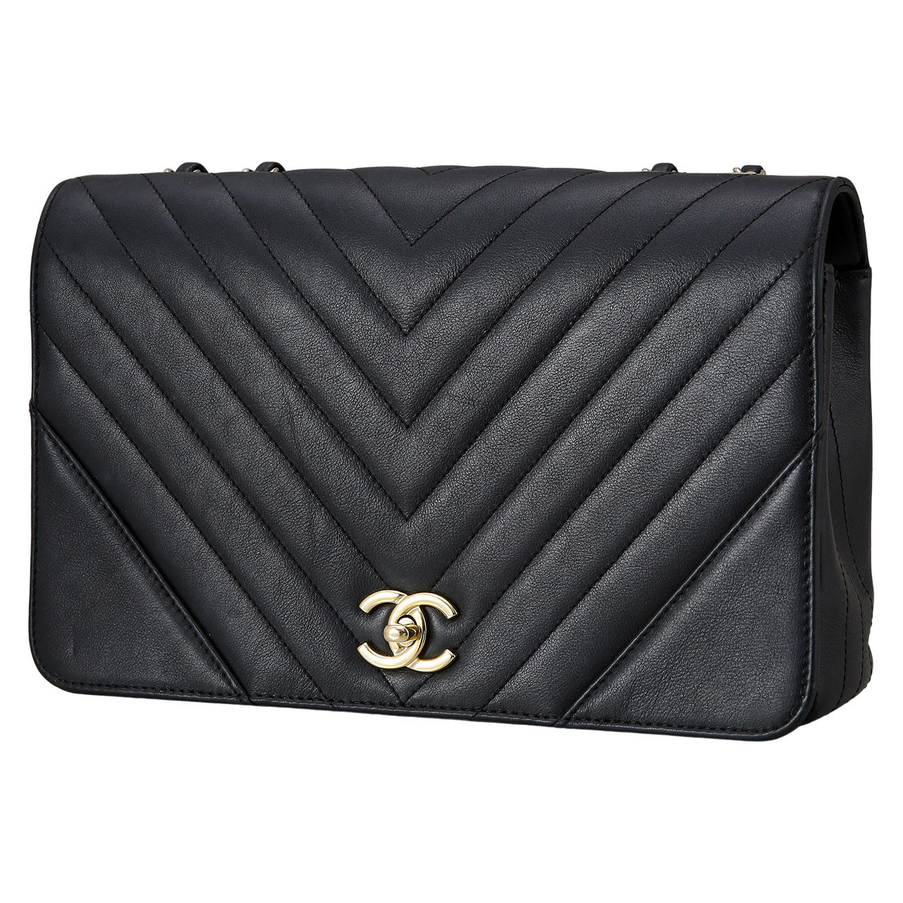CHANEL(USED)샤넬 시즌 쉐브론 체인 플랩백