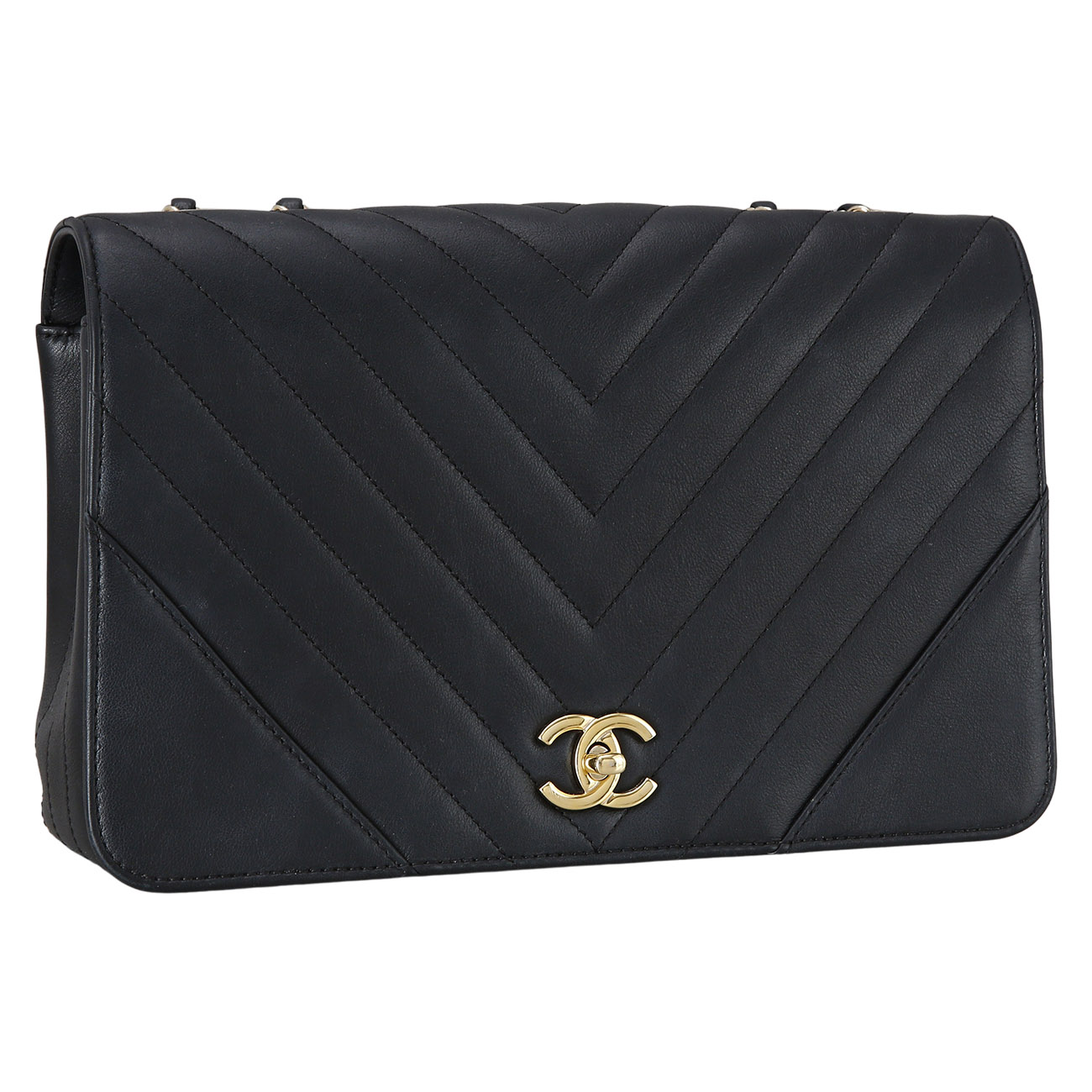 CHANEL(USED)샤넬 시즌 쉐브론 체인 플랩백
