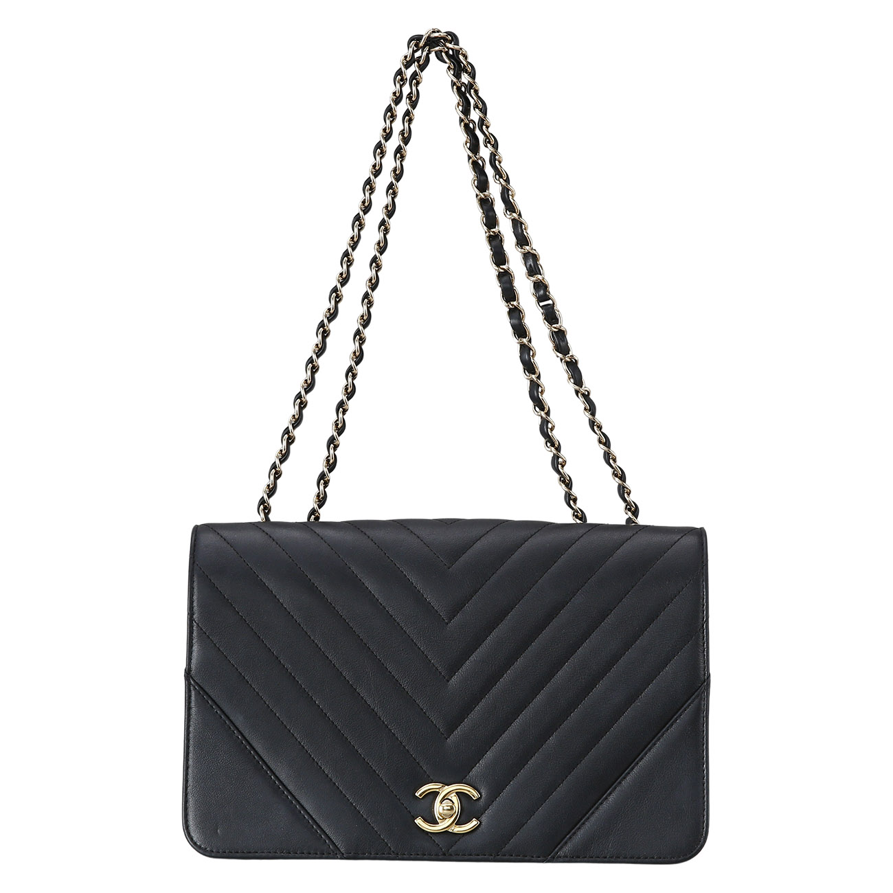 CHANEL(USED)샤넬 시즌 쉐브론 체인 플랩백
