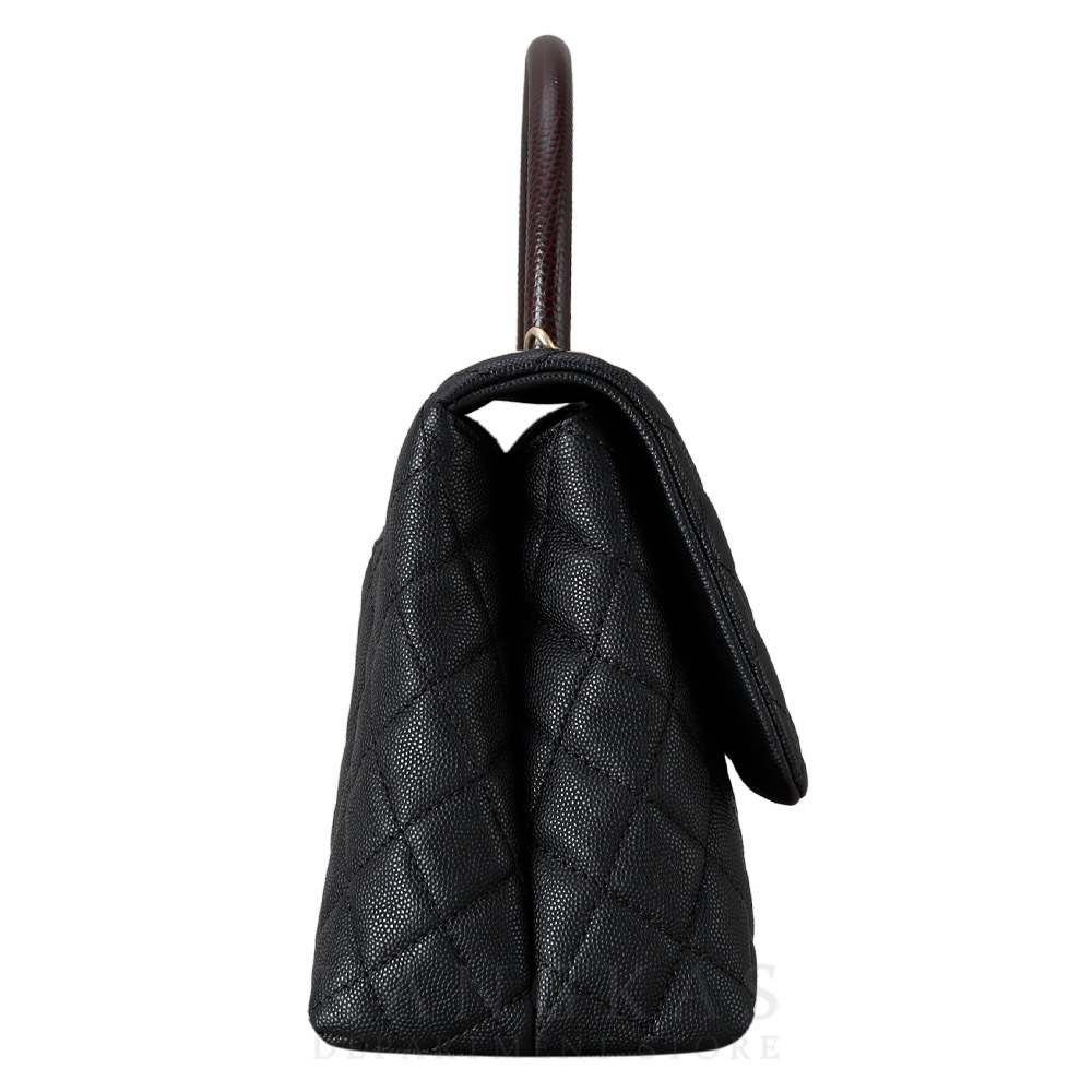 CHANEL(USED)샤넬 캐비어 코코핸들 미듐 리자드핸들