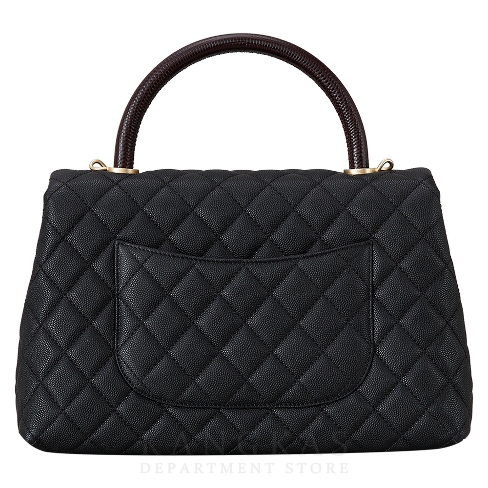 CHANEL(USED)샤넬 캐비어 코코핸들 미듐 리자드핸들
