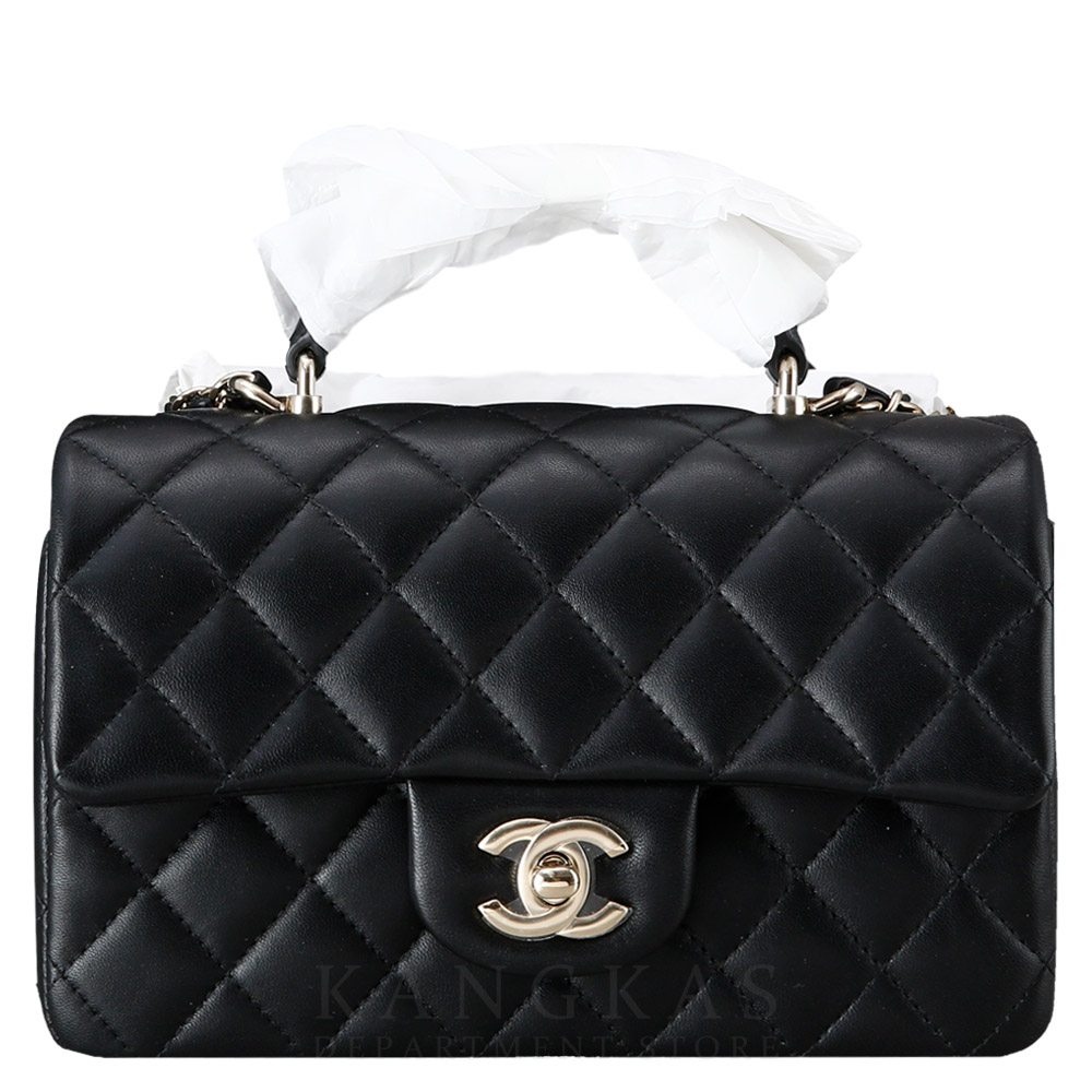 CHANEL(USED)샤넬 램스킨 클래식 뉴미니 탑핸들 크로스백 @@@@@