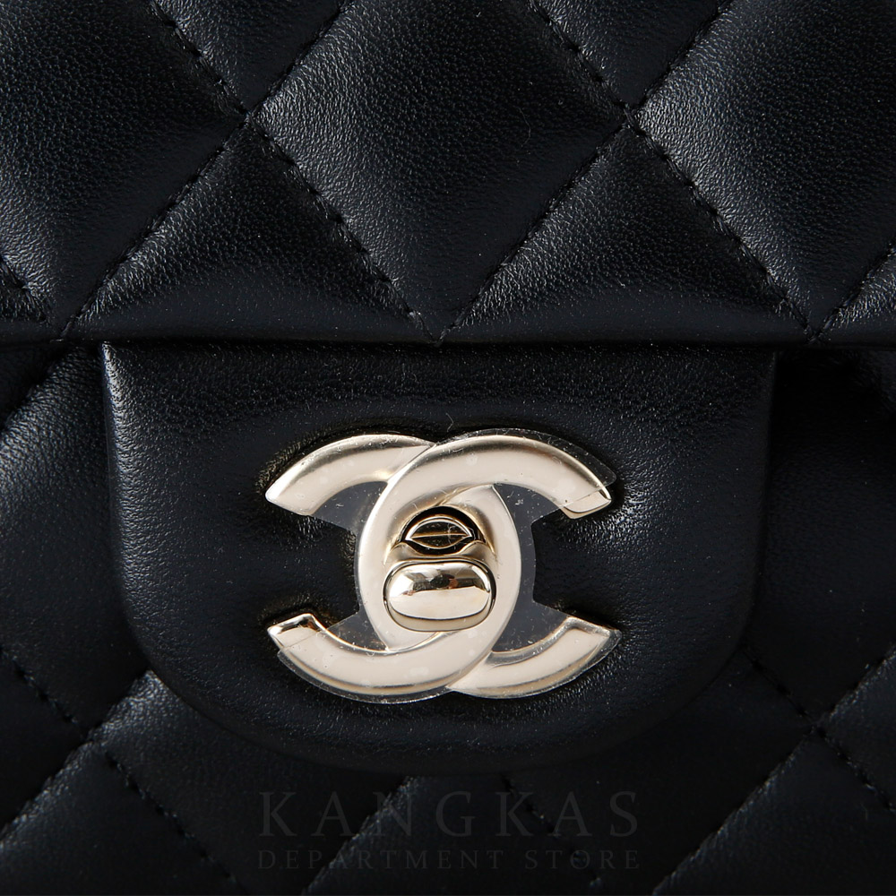 CHANEL(USED)샤넬 램스킨 클래식 뉴미니 탑핸들 크로스백 @@@@@