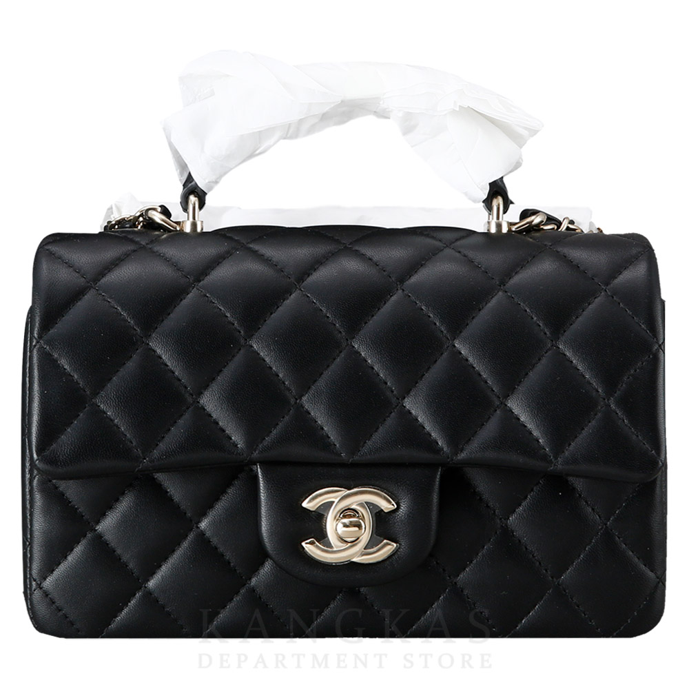 CHANEL(USED)샤넬 램스킨 클래식 뉴미니 탑핸들 크로스백 @@@@@