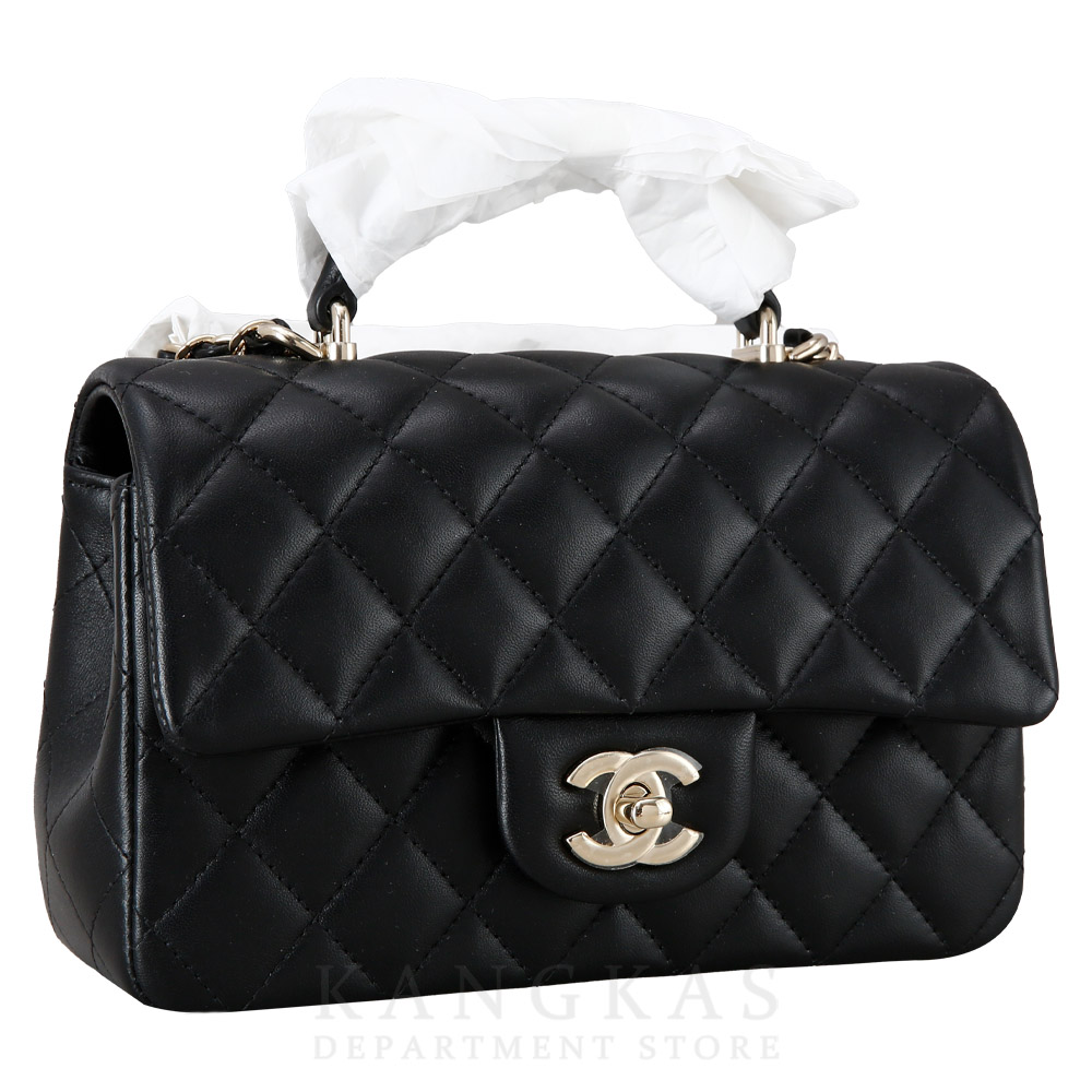 CHANEL(USED)샤넬 램스킨 클래식 뉴미니 탑핸들 크로스백 @@@@@