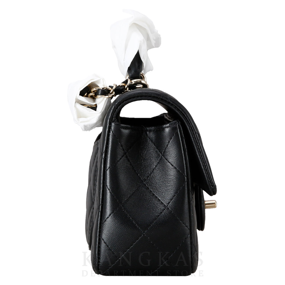 CHANEL(USED)샤넬 램스킨 클래식 뉴미니 탑핸들 크로스백 @@@@@