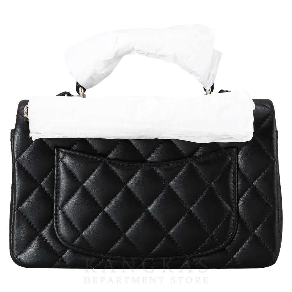 CHANEL(USED)샤넬 램스킨 클래식 뉴미니 탑핸들 크로스백 @@@@@