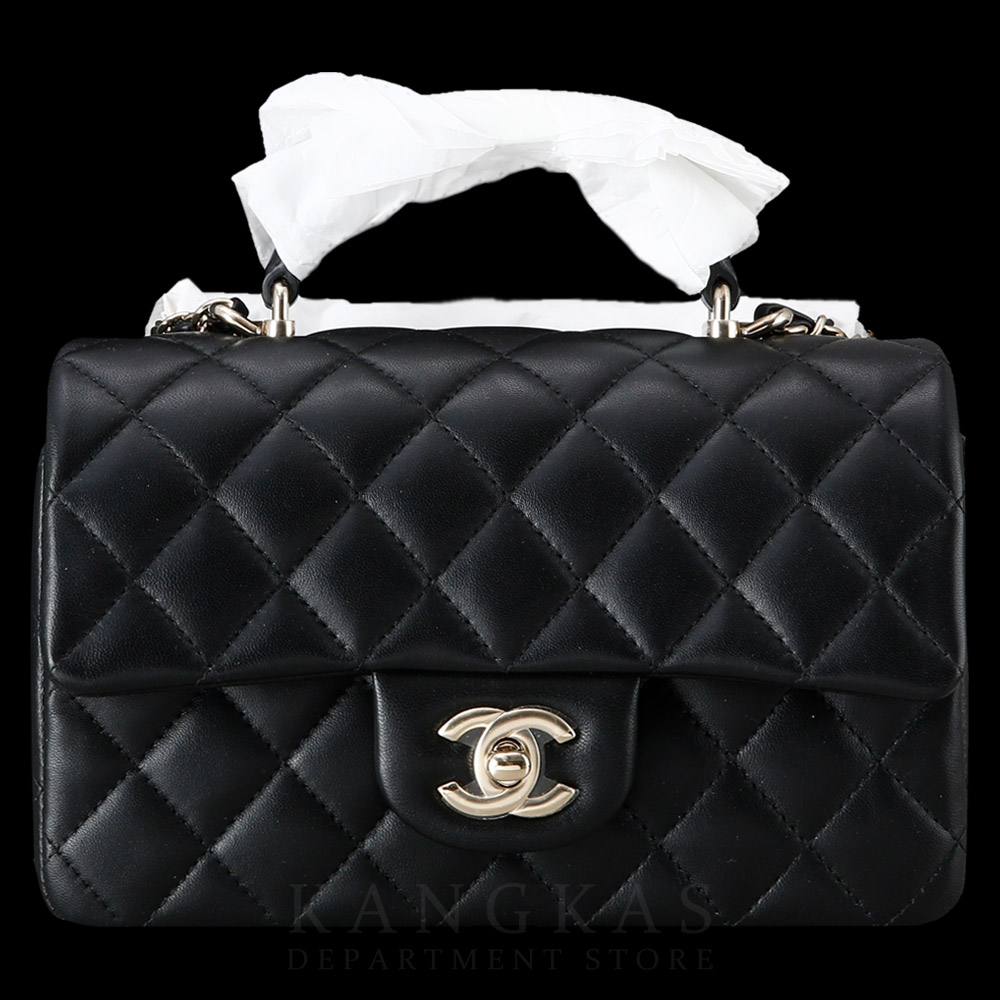 CHANEL(USED)샤넬 램스킨 클래식 뉴미니 탑핸들 크로스백 @@@@@