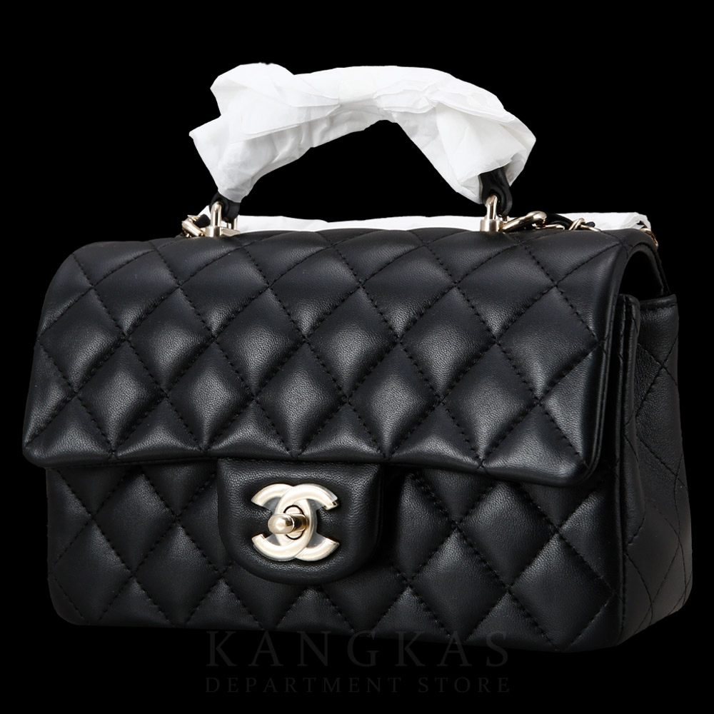 CHANEL(USED)샤넬 램스킨 클래식 뉴미니 탑핸들 크로스백 @@@@@