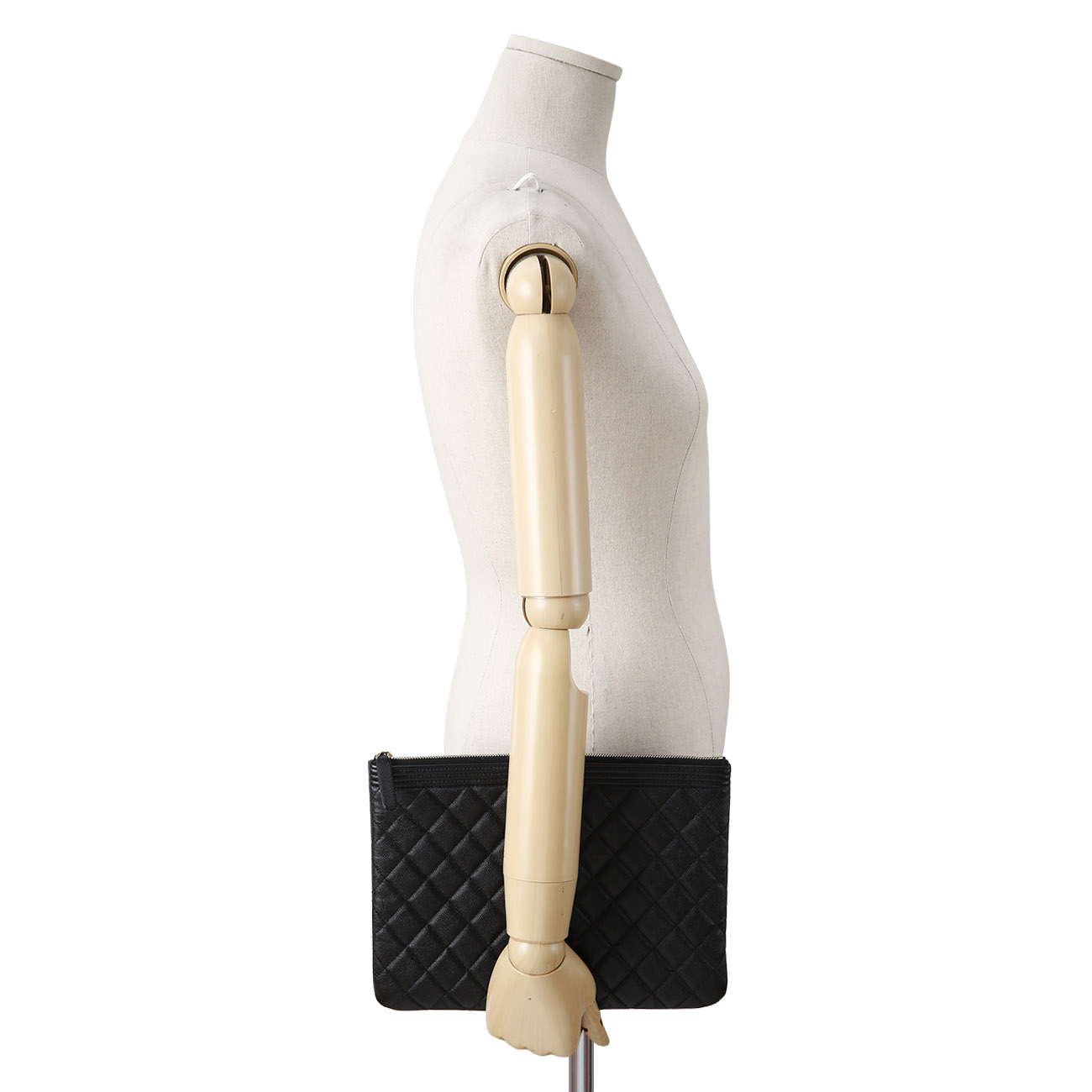 CHANEL(USED)샤넬 캐비어 보이샤넬 클러치 뉴미듐
