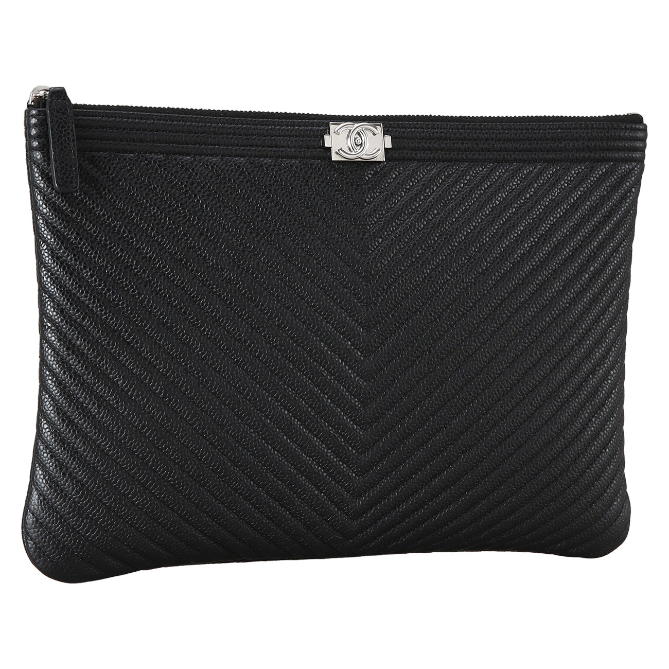 CHANEL(USED)샤넬 쉐브론 보이샤넬 클러치 뉴미듐