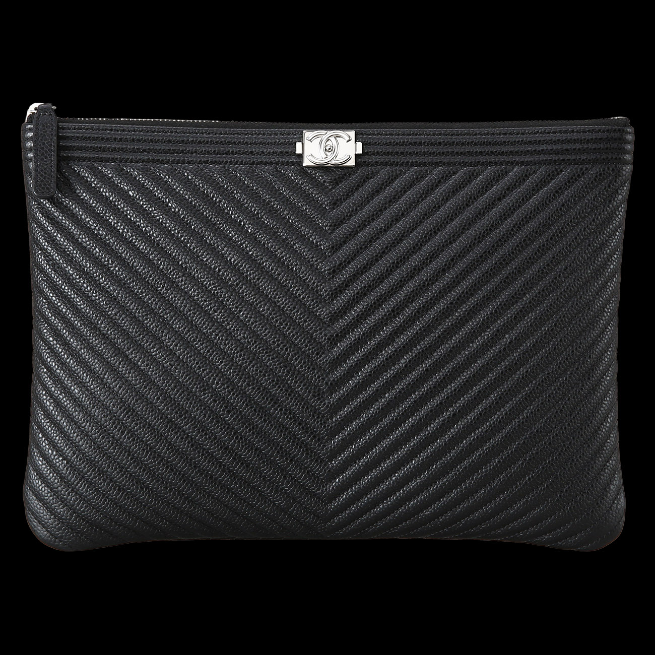 CHANEL(USED)샤넬 쉐브론 보이샤넬 클러치 뉴미듐