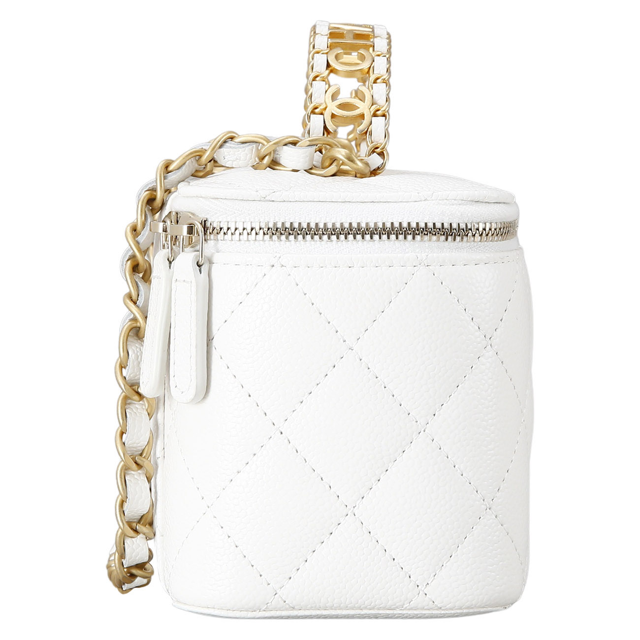CHANEL(USED)샤넬 로고 탑 핸들 베니티 체인백