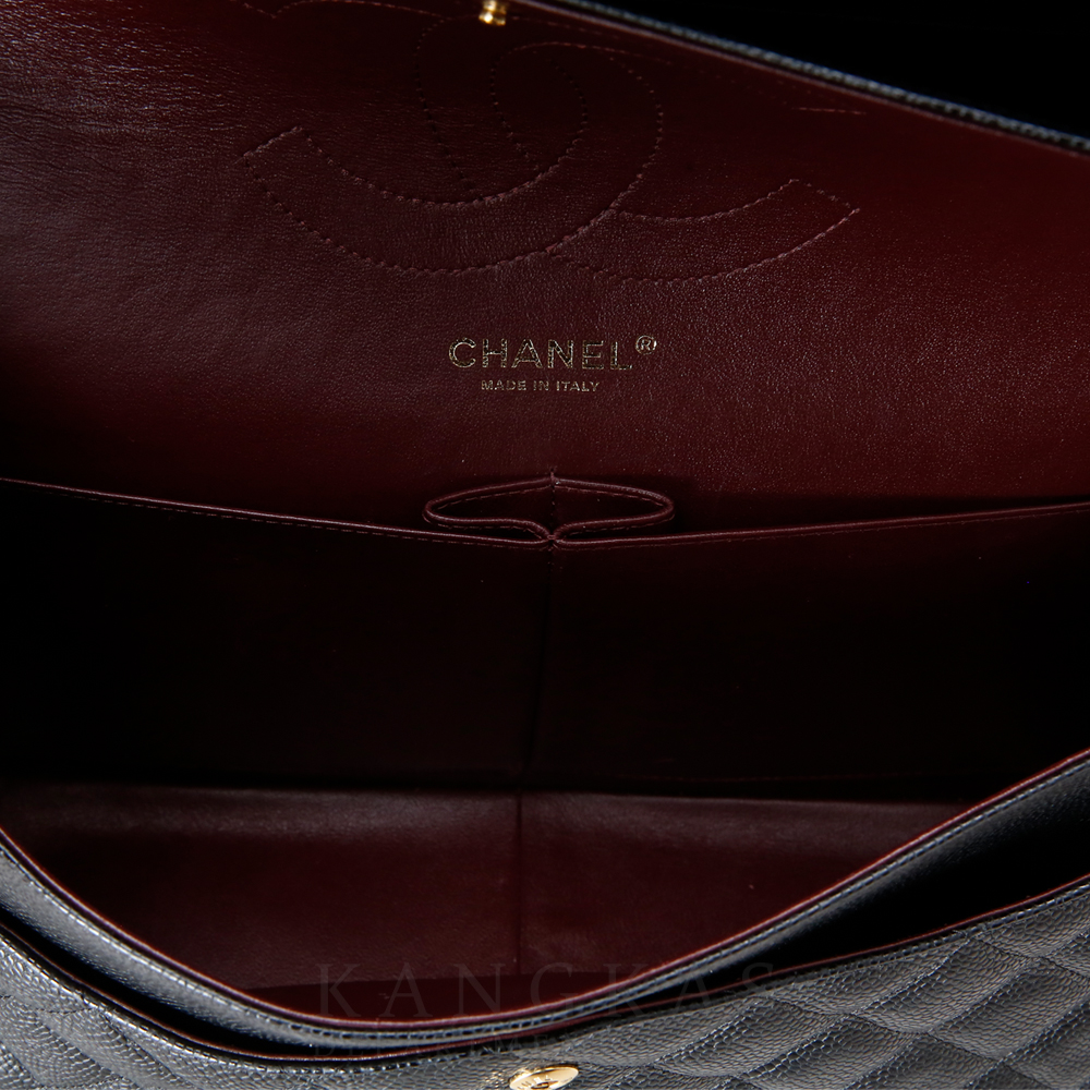 CHANEL(USED)샤넬 클래식 캐비어 점보 금장