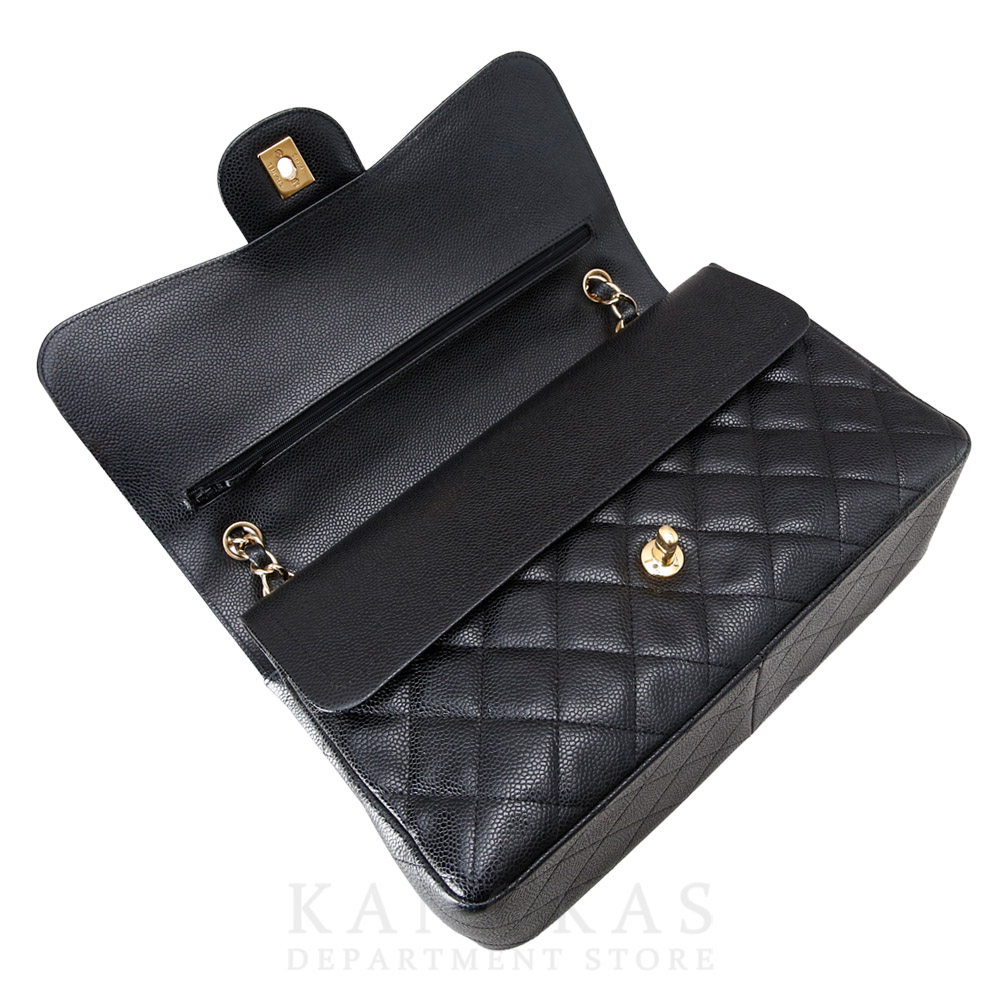 CHANEL(USED)샤넬 클래식 캐비어 점보 금장
