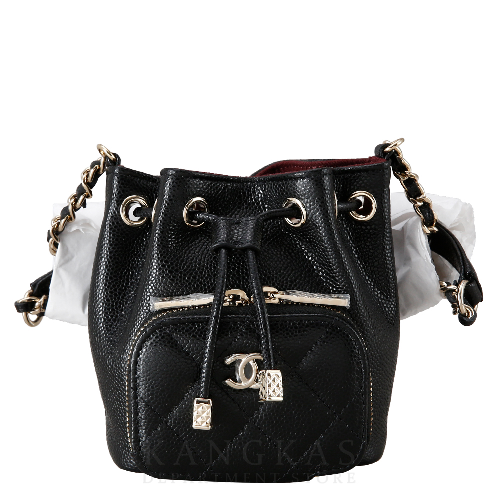 CHANEL(USED)샤넬 AP2913 캐비어 미니 버킷백