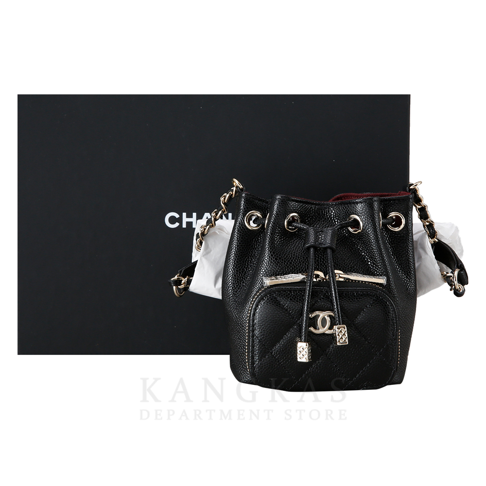 CHANEL(USED)샤넬 AP2913 캐비어 미니 버킷백