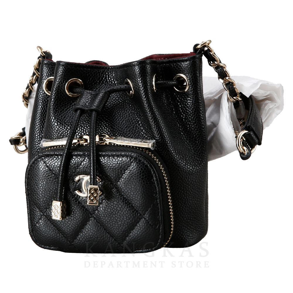 CHANEL(USED)샤넬 AP2913 캐비어 미니 버킷백