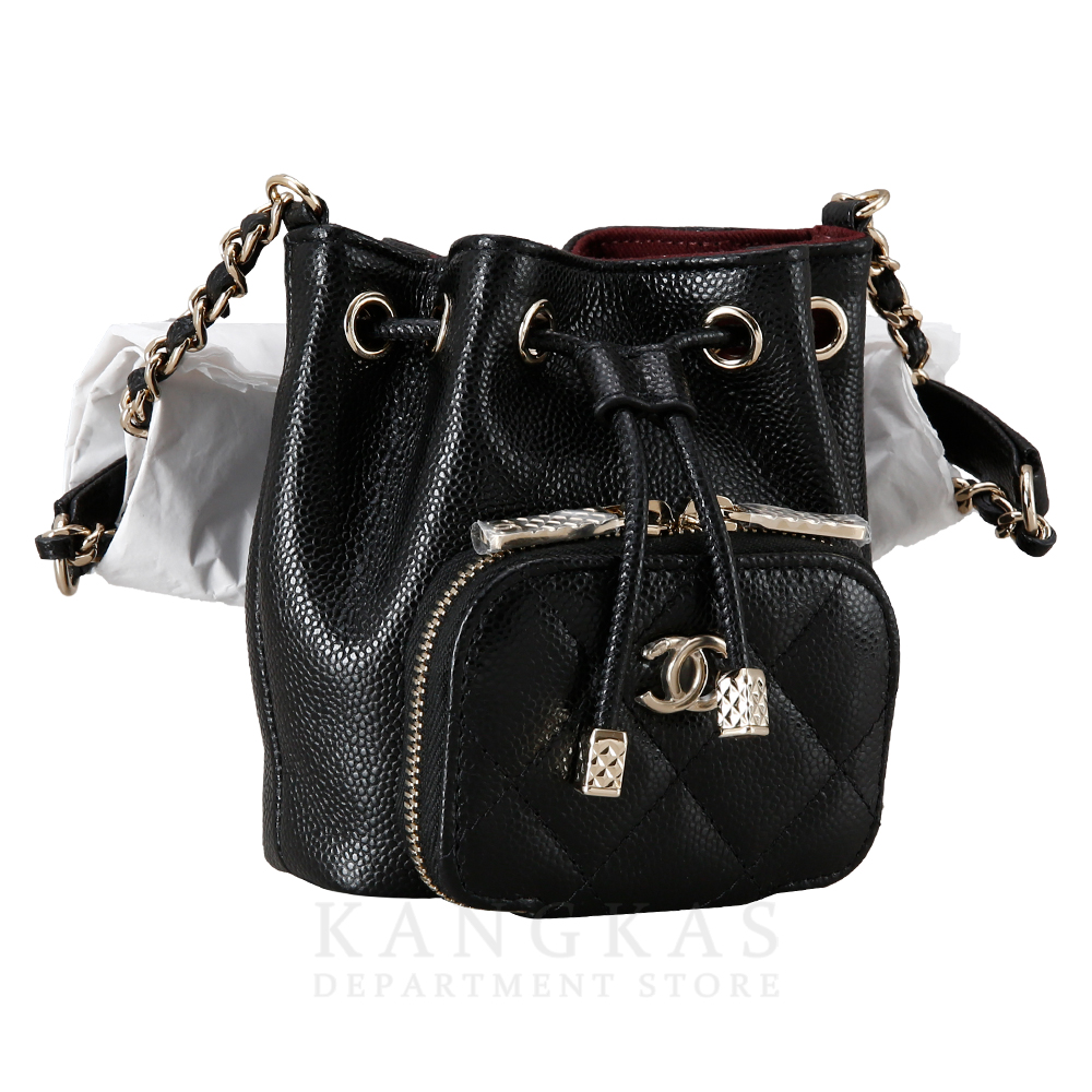 CHANEL(USED)샤넬 AP2913 캐비어 미니 버킷백