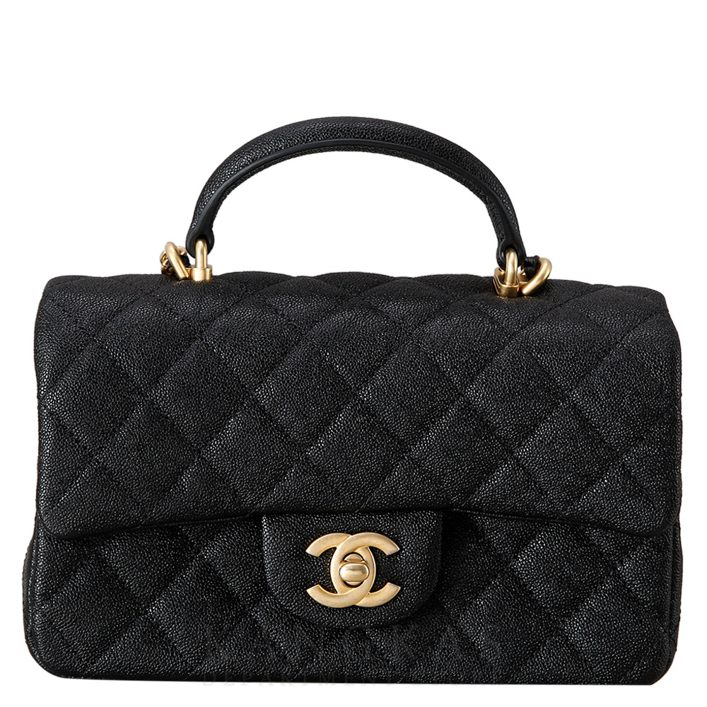 CHANEL(USED)샤넬 캐비어 클래식 뉴미니 탑 핸들백 @@@@@