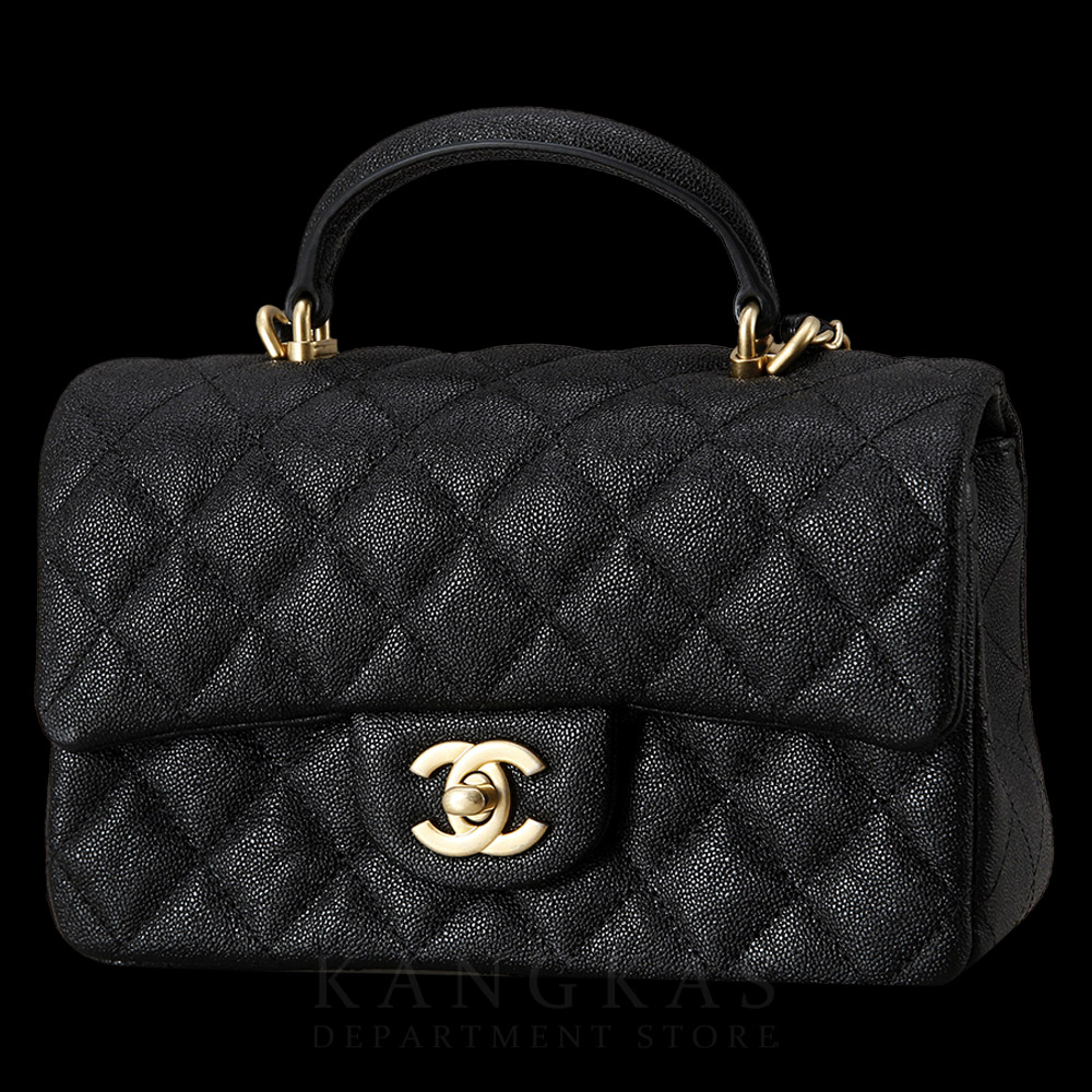 CHANEL(USED)샤넬 캐비어 클래식 뉴미니 탑 핸들백 @@@@@